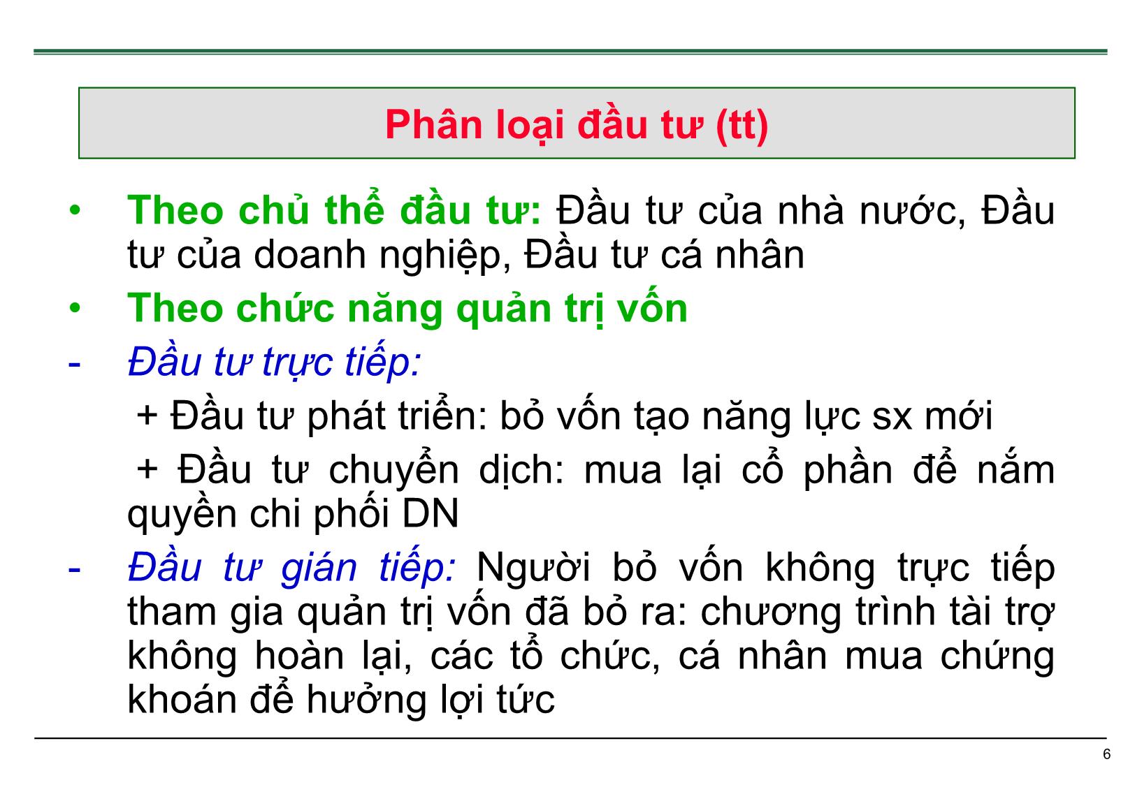 Bài giảng Quản trị dự án đầu tư trang 7