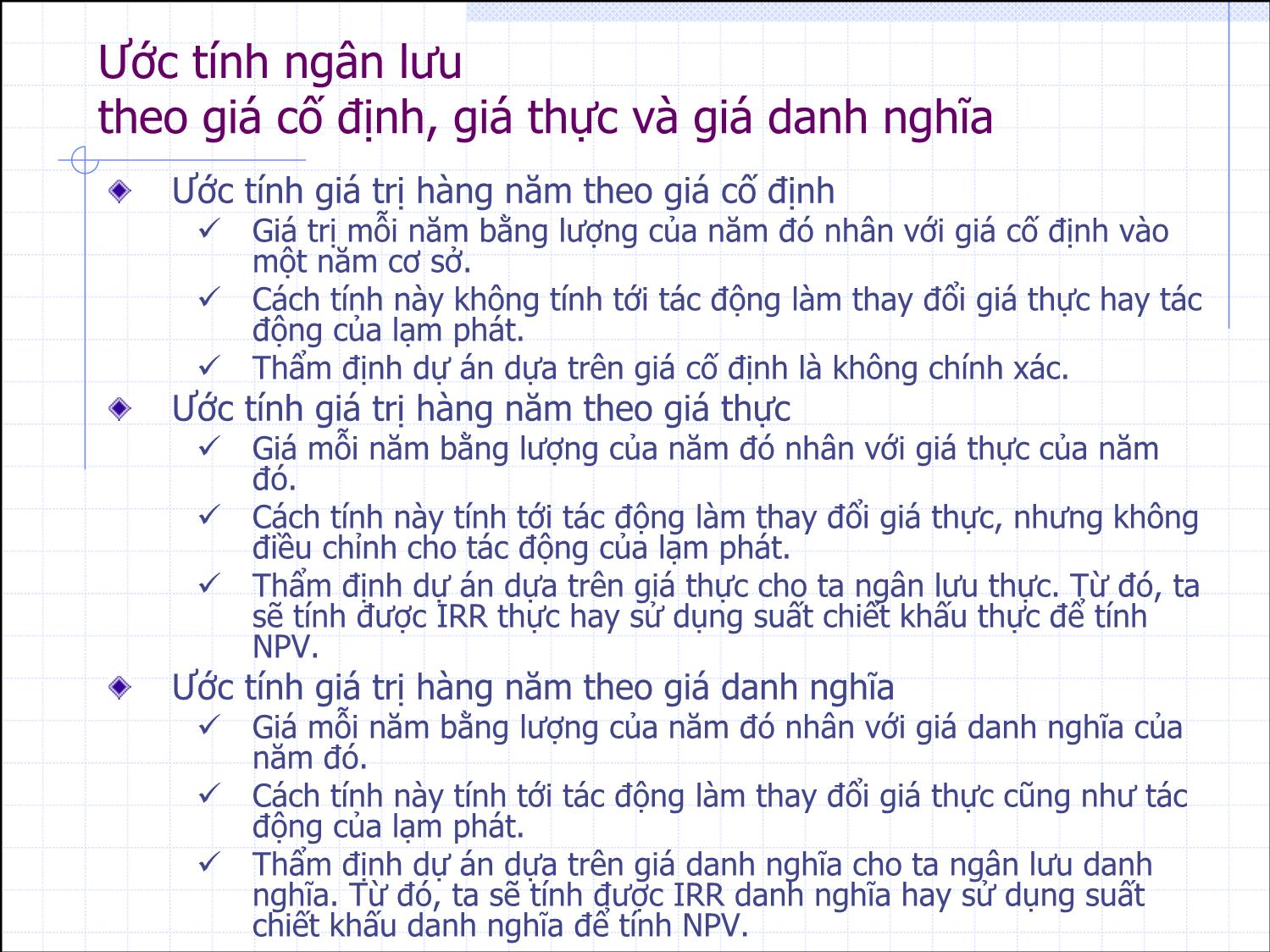 Bài giảng Thẩm định đầu tư công - Bài 3+4: Nguyên lý xây dựng mô hình tài chính - Nguyễn Xuân Thành trang 7