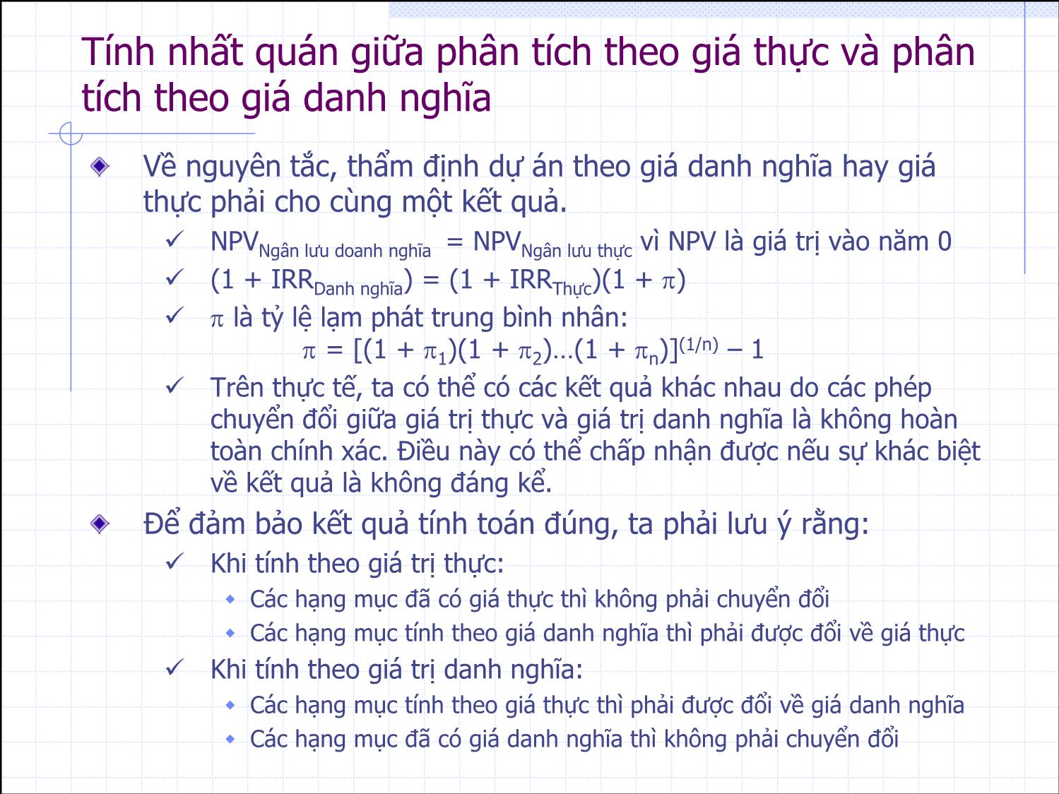 Bài giảng Thẩm định đầu tư công - Bài 3+4: Nguyên lý xây dựng mô hình tài chính - Nguyễn Xuân Thành trang 9