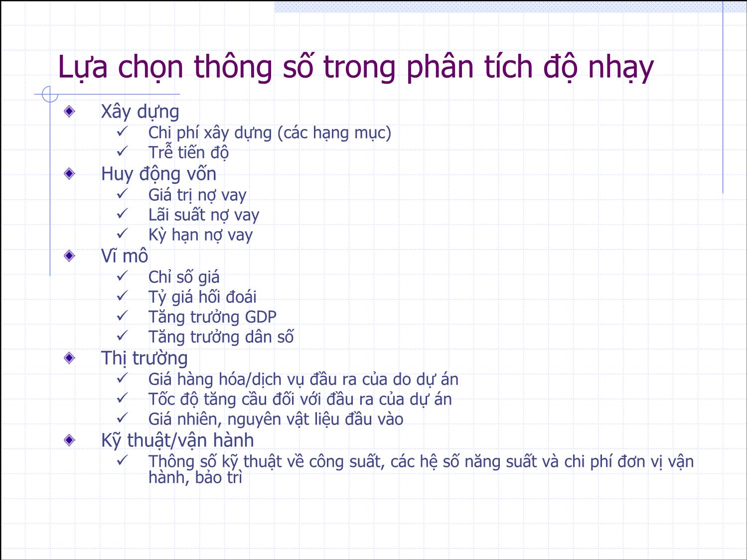 Bài giảng Thẩm định đầu tư công - Bài 5+6: Phân tích độ nhạy và rủi ro - Nguyễn Xuân Thành trang 8