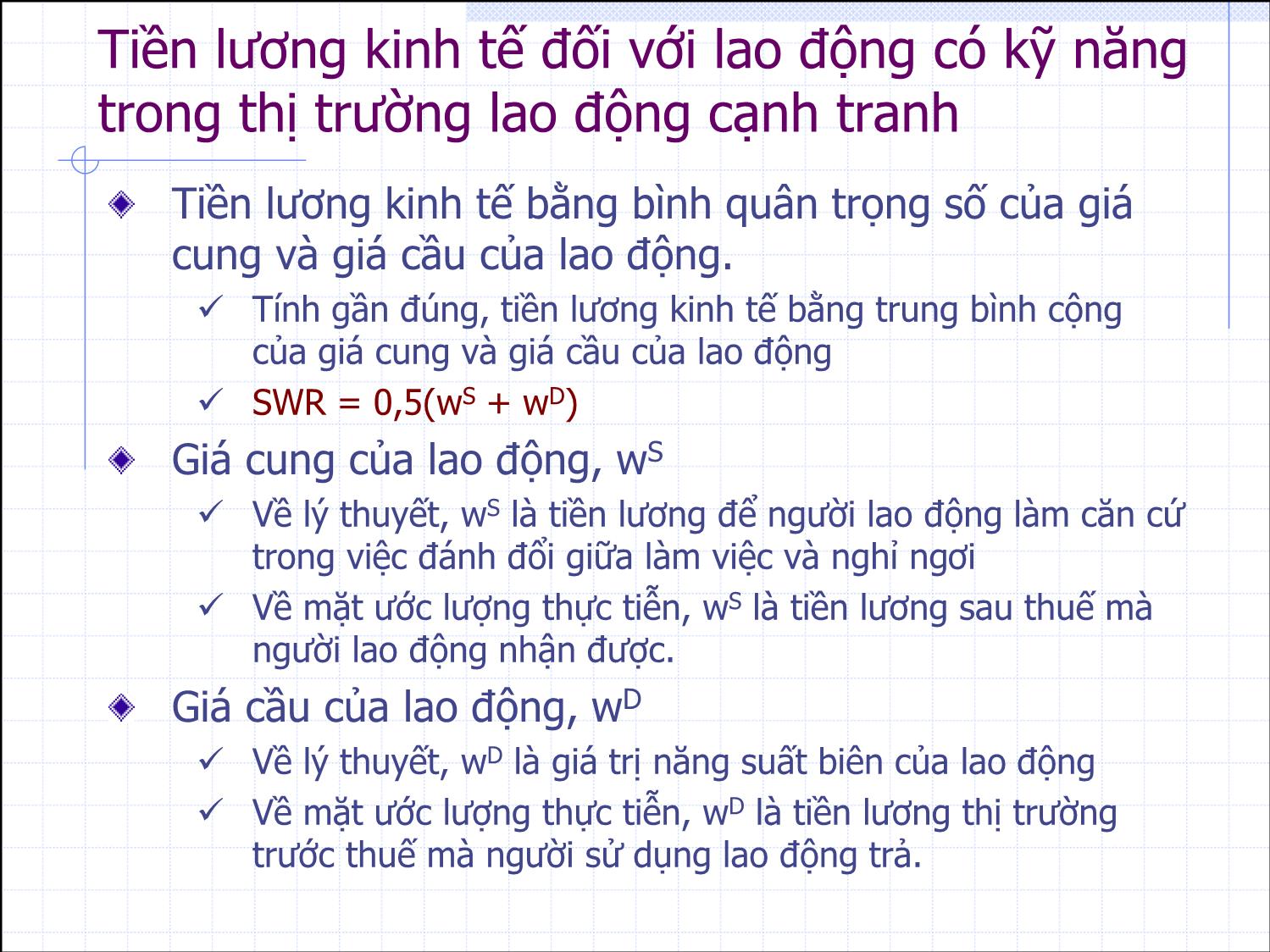 Bài giảng Thẩm định đầu tư công - Bài 11: Chi phí kinh tế của lao động và đất - Nguyễn Xuân Thành trang 2