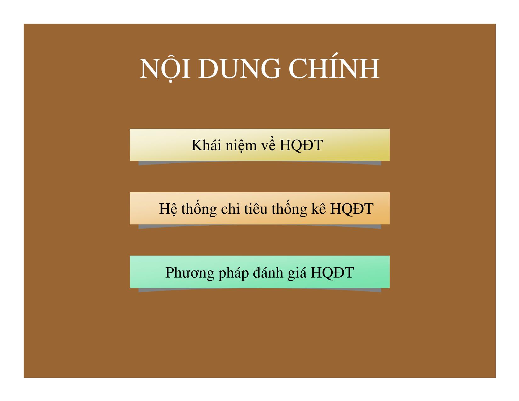 Bài giảng Thống kê đầu tư và xây dựng - Chương 4: Thống kê hiệu quả của đầu tư trang 2