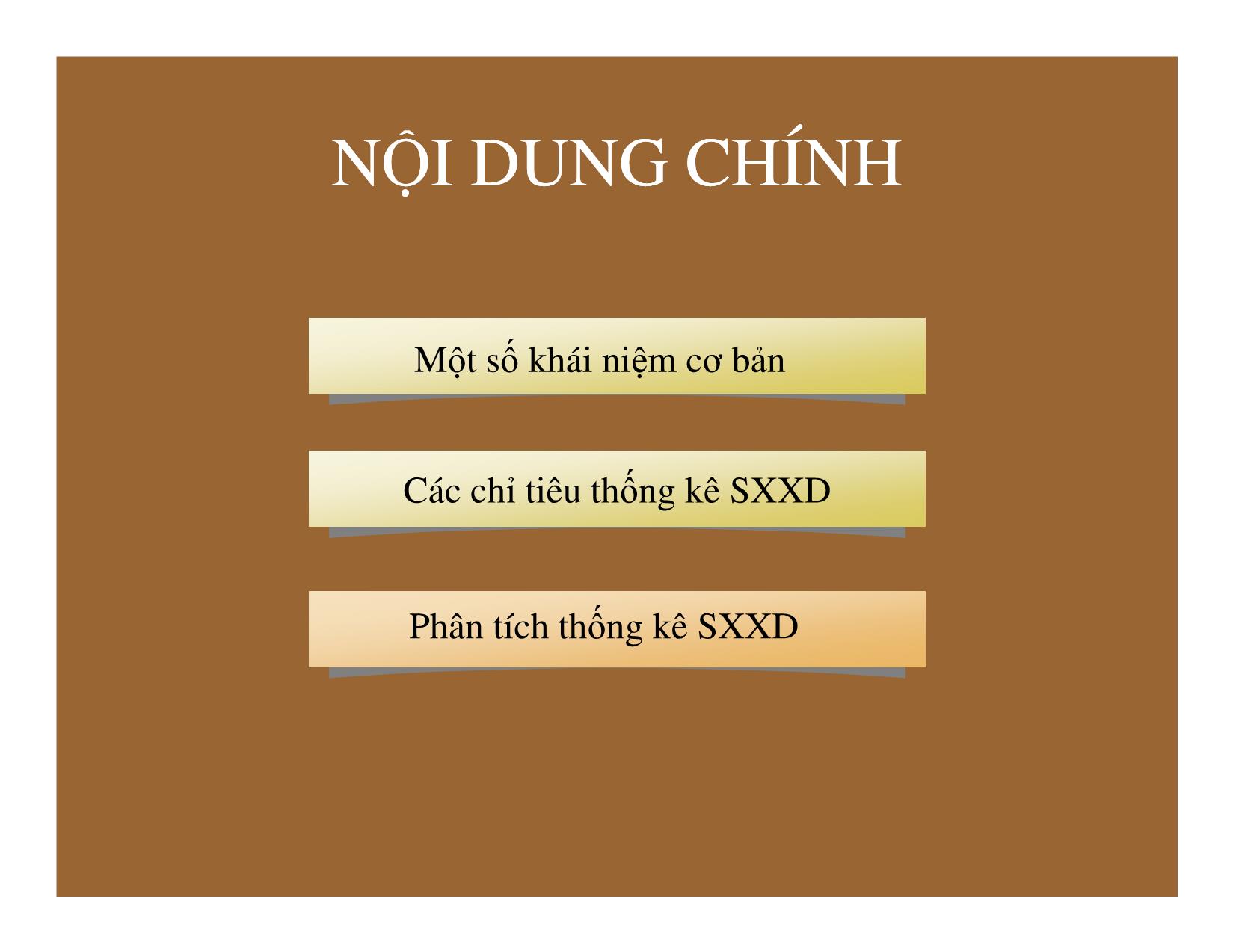 Bài giảng Thống kê đầu tư và xây dựng - Chương 6: Thống kê sản xuất xây dựng trang 2