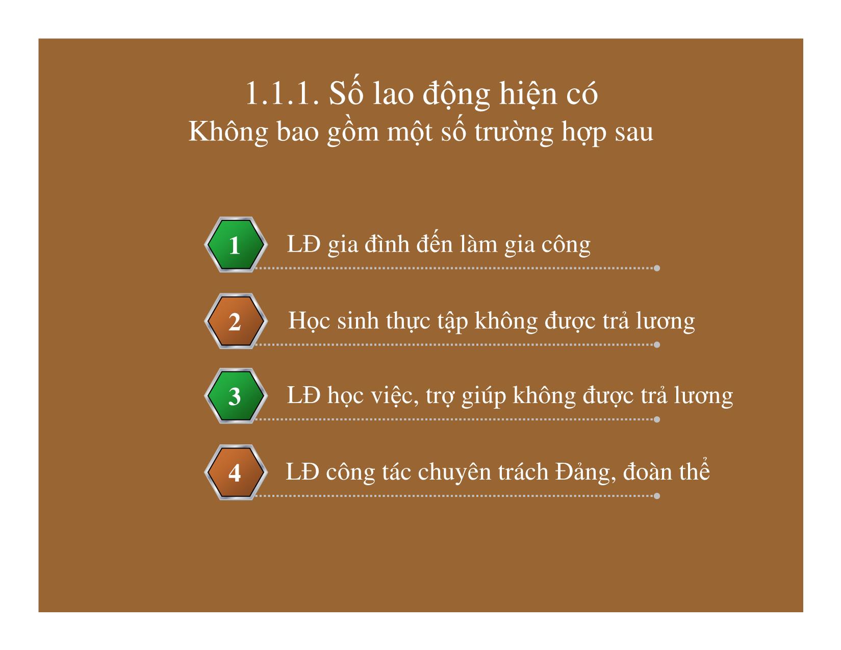 Bài giảng Thống kê đầu tư và xây dựng - Chương 7: Thống kê lao động trong đơn vị xây dựng trang 5