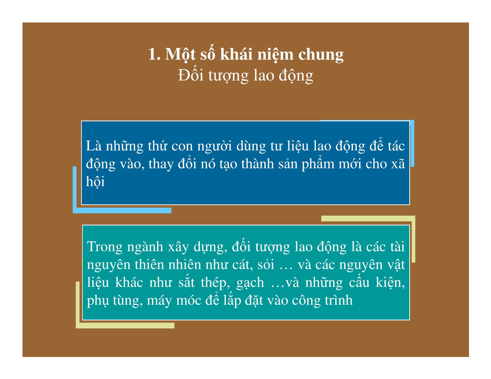 Bài giảng Thống kê đầu tư và xây dựng - Chương 8: Thống kê tư liệu sản xuất và tiến bộ kỹ thuật trong xây dựng trang 5