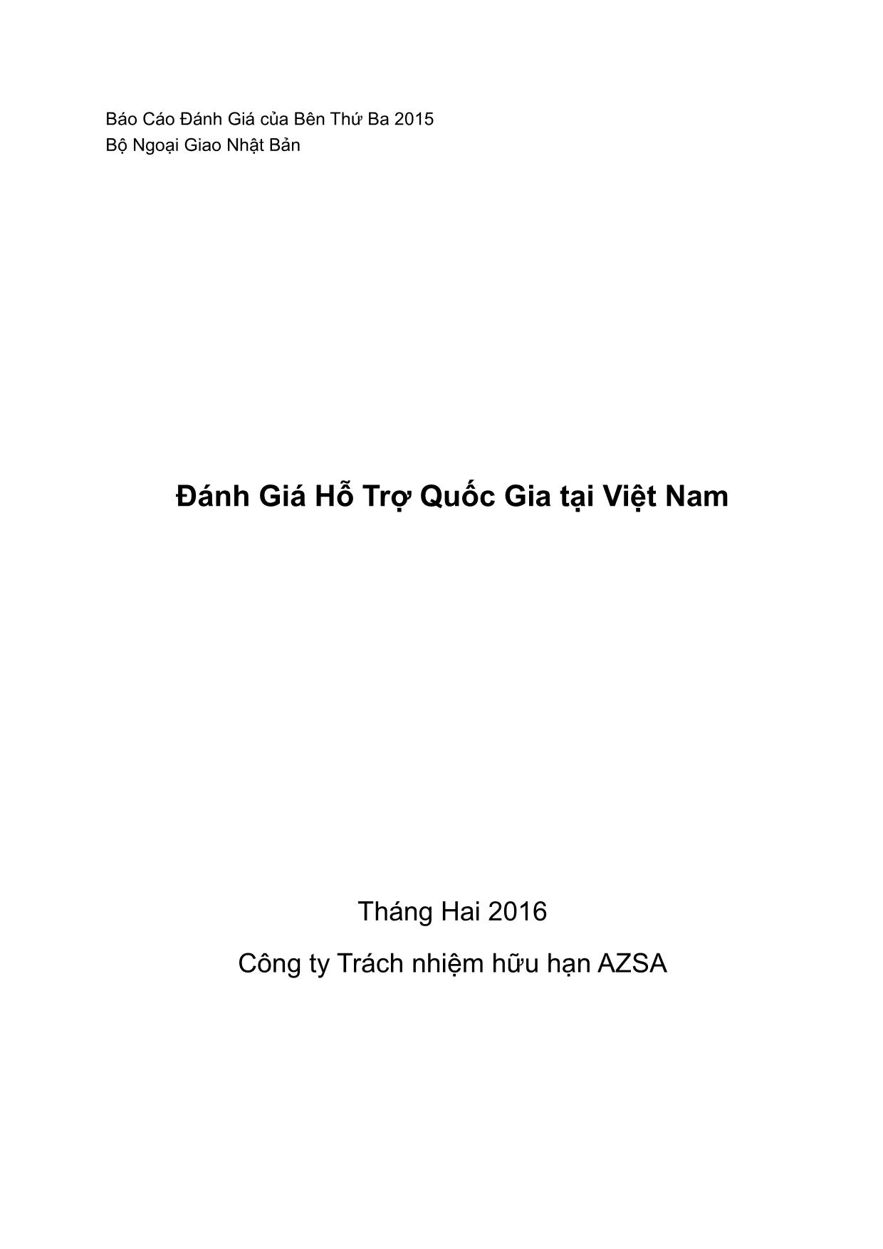 Tài liệu Đánh giá hỗ trợ quốc gia tại Việt Nam trang 1