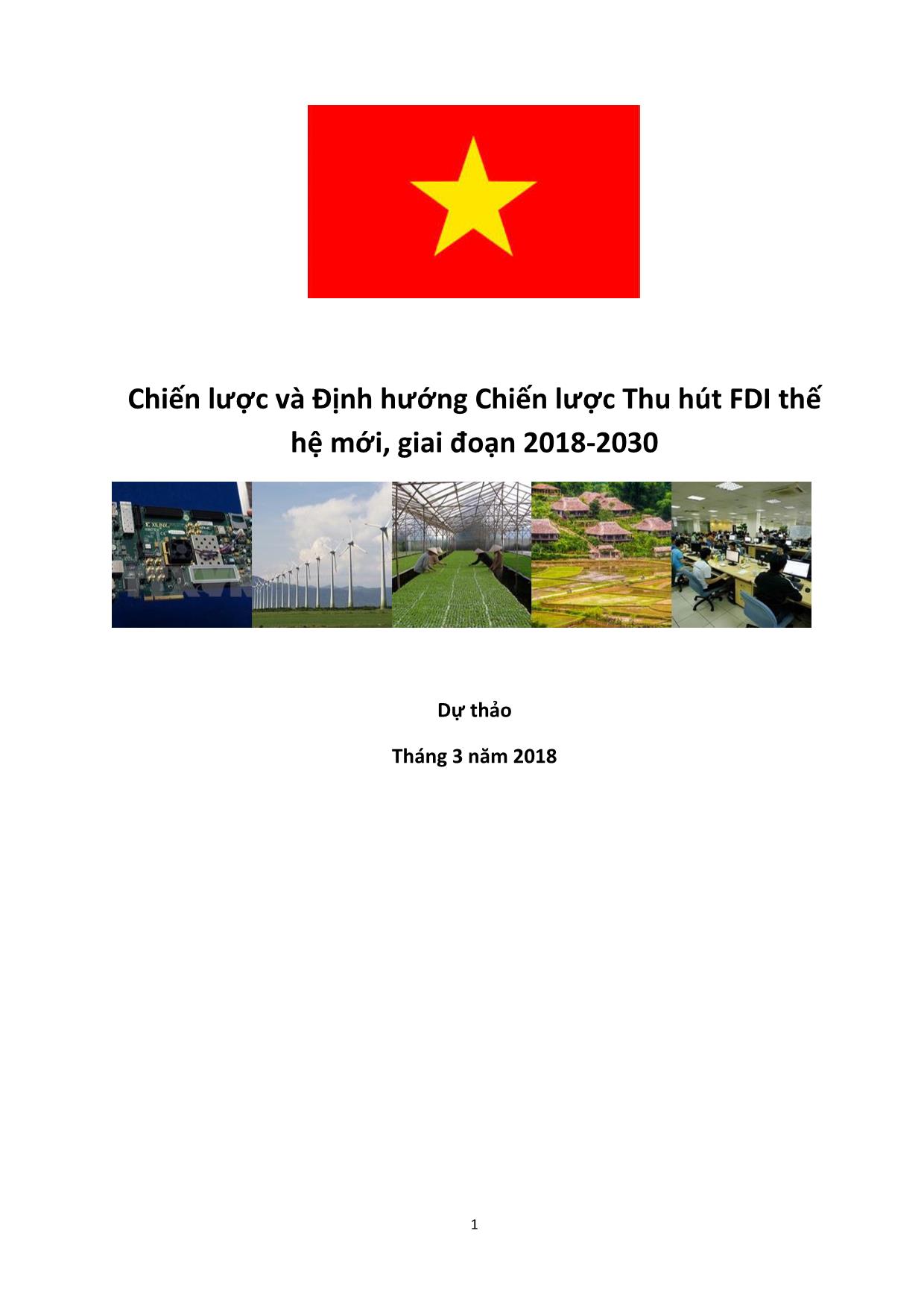 Tài liệu Chiến lược và định hướng chiến lược thu hút FDI thế hệ mới, giai đoạn 2018-2030 trang 1