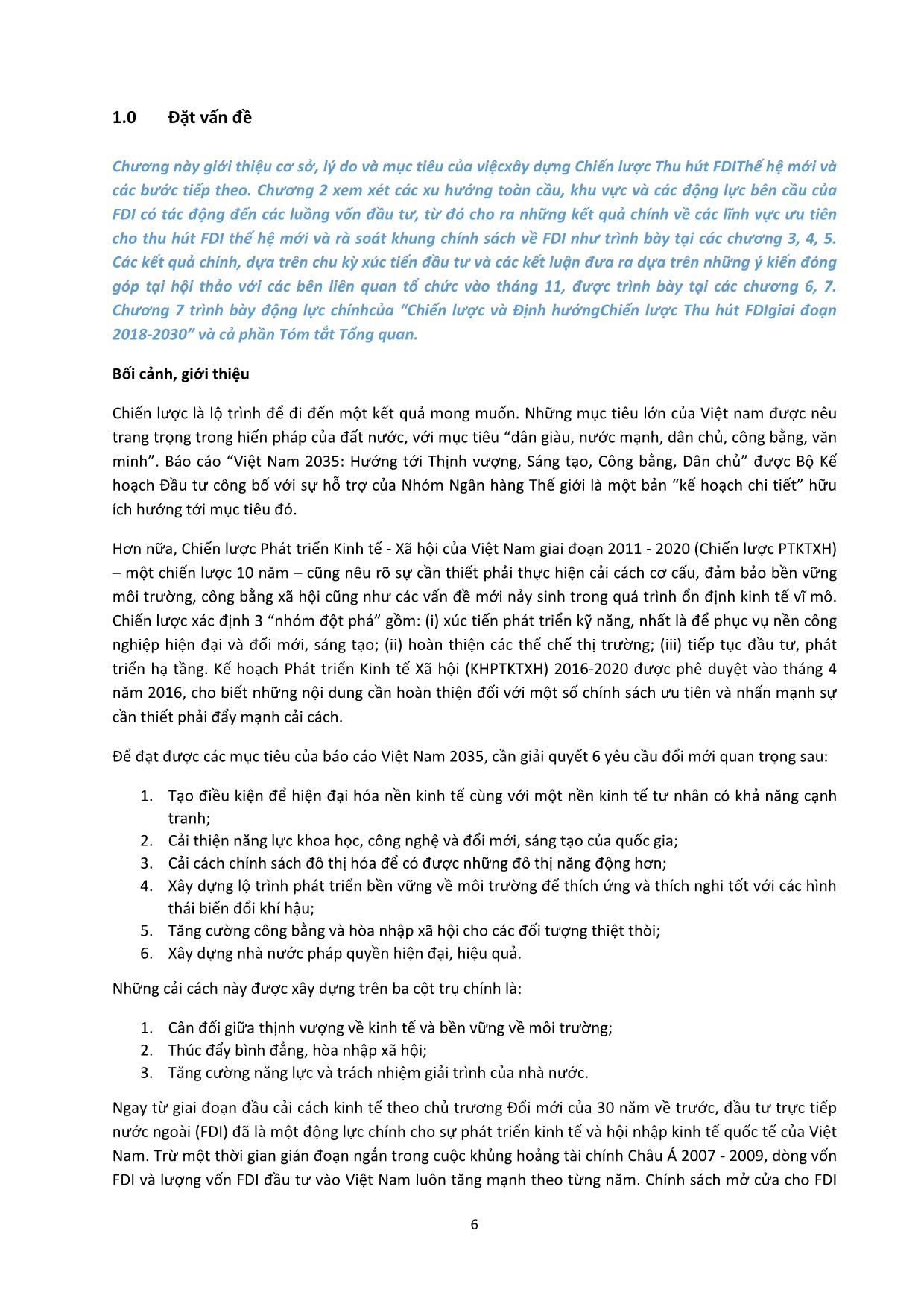 Tài liệu Chiến lược và định hướng chiến lược thu hút FDI thế hệ mới, giai đoạn 2018-2030 trang 6