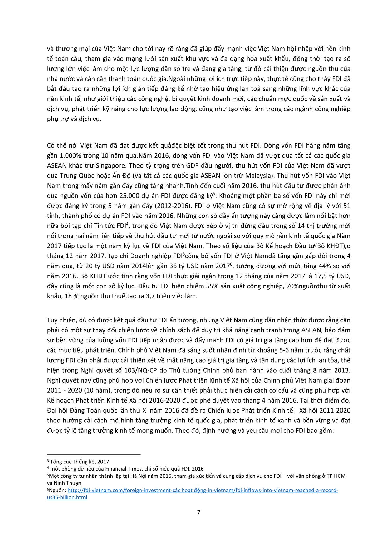 Tài liệu Chiến lược và định hướng chiến lược thu hút FDI thế hệ mới, giai đoạn 2018-2030 trang 7