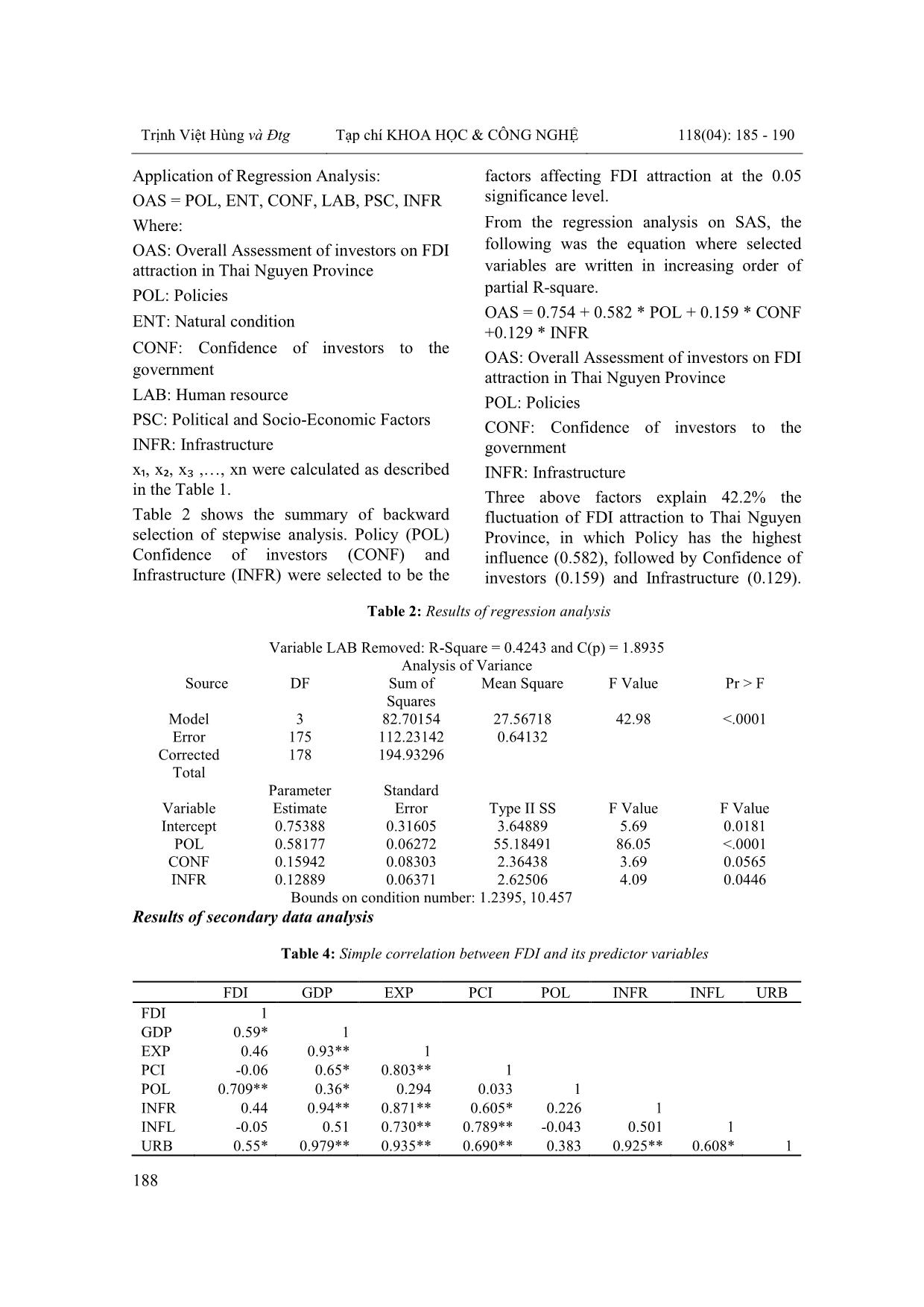 Factors affecting foreign direct investment attraction a case study of Thai Nguyen province trang 4