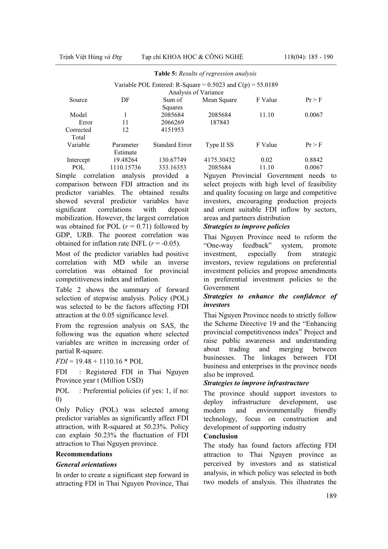 Factors affecting foreign direct investment attraction a case study of Thai Nguyen province trang 5