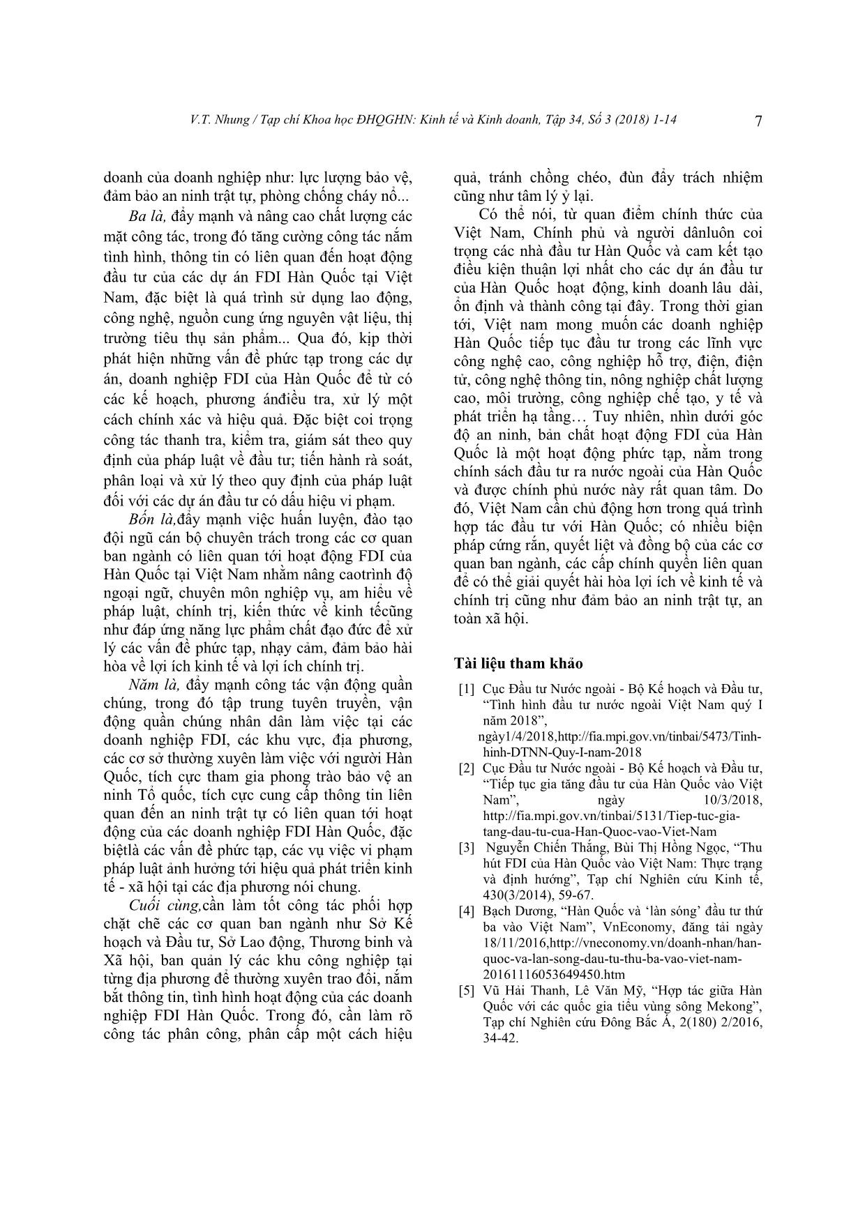 Hoạt động đầu tư trực tiếp nước ngoài của Hàn Quốc tại Việt Nam - Nhìn từ khía cạnh an ninh kinh tế trang 7