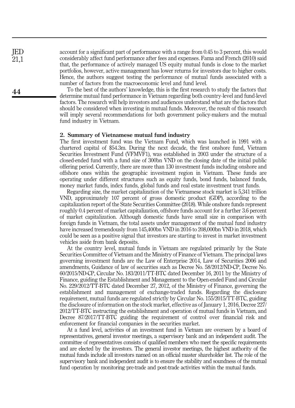 The impact of country - Level and fund - Level factors on mutual fund performance in Viet Nam trang 3