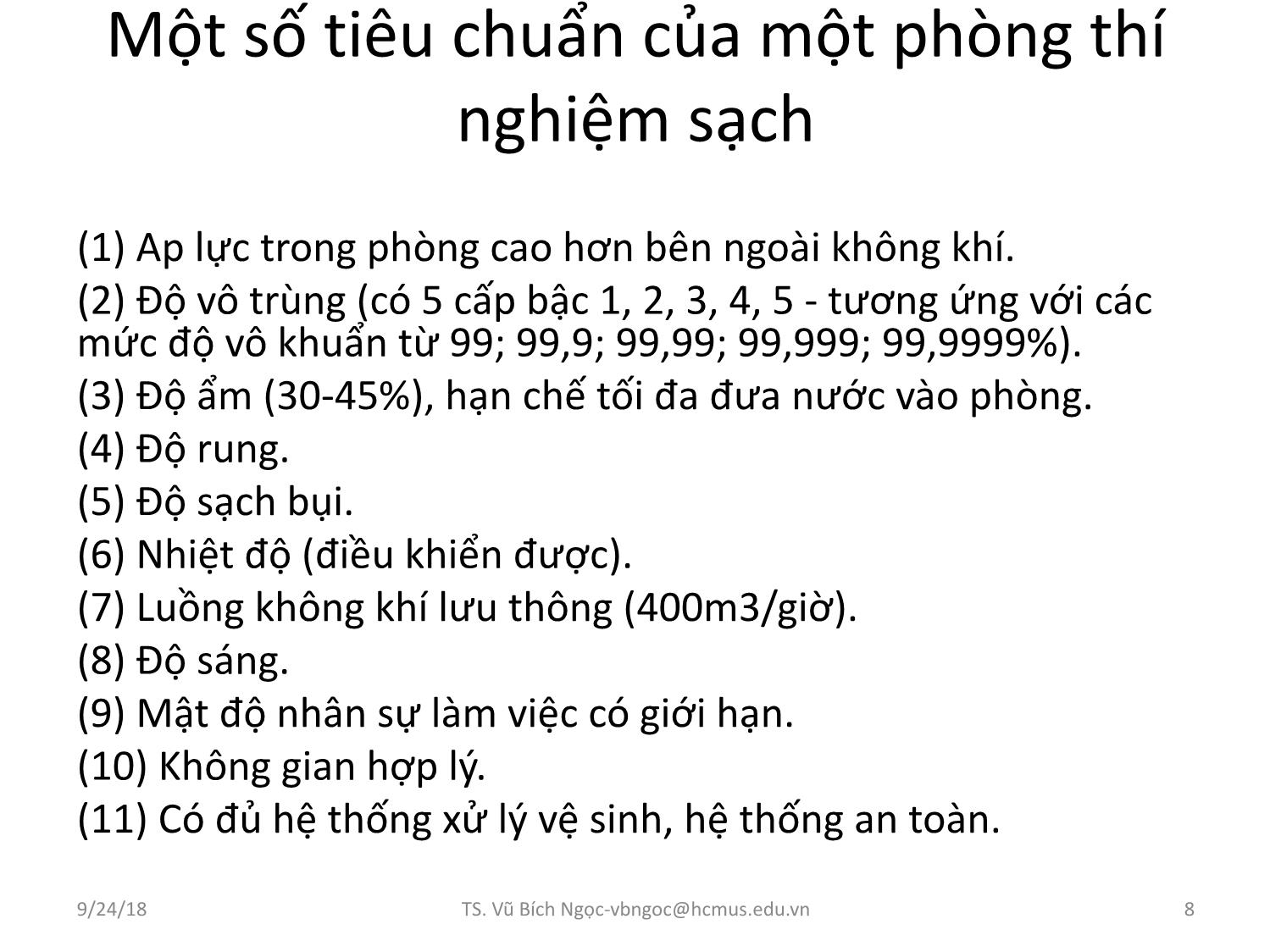 Bài giảng Nuôi cấy tế bào động vật: Kỹ thuật và ứng dụng - Vũ Bích Ngọc trang 8