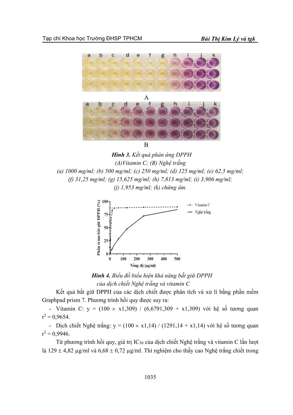 Đánh giá hoạt tính kháng oxy hóa của cao chiết nghệ trắng (curcuma aromatica salisb) trang 8