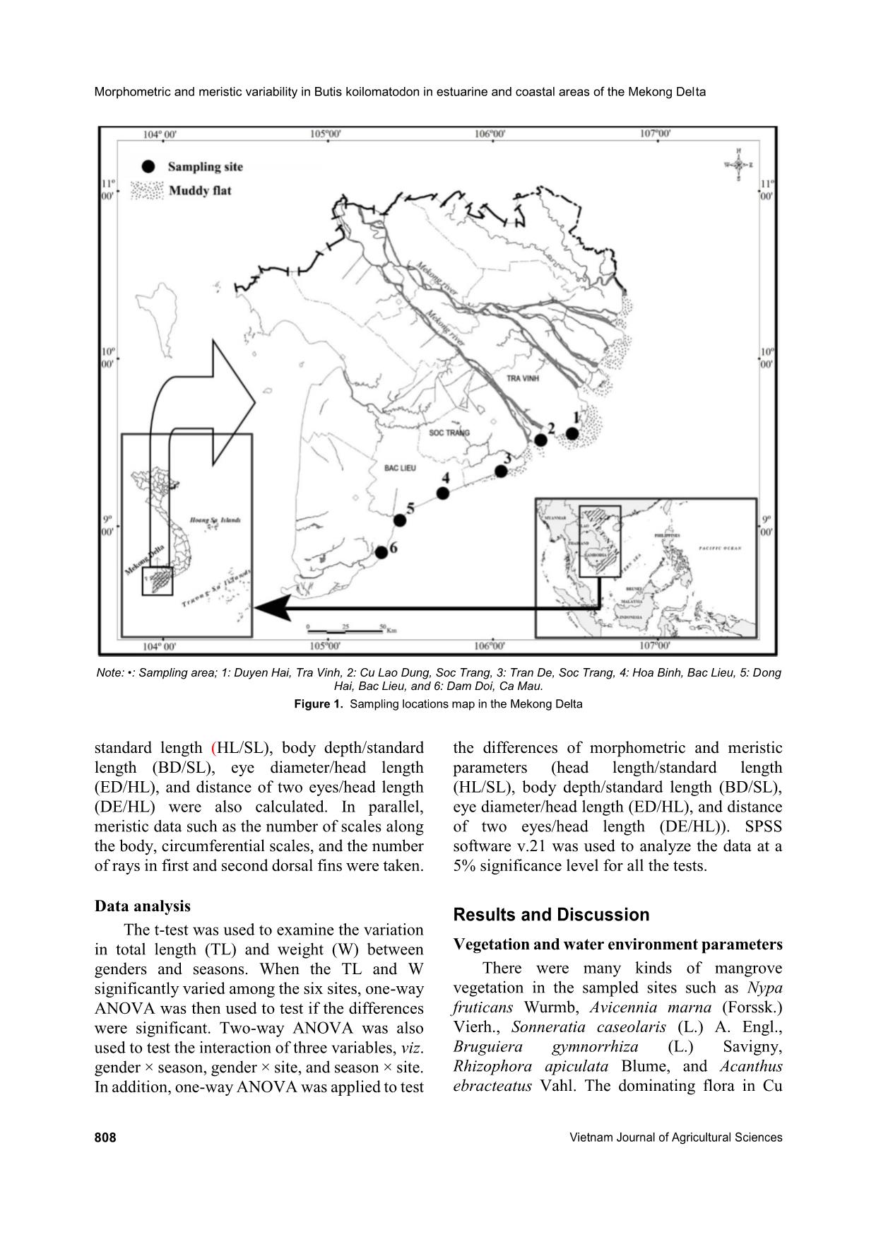 Morphometric and meristic variability in butis koilomatodon (gobiiformes: eleotridae) in estuarine and coastal areas of the Mekong delta trang 3