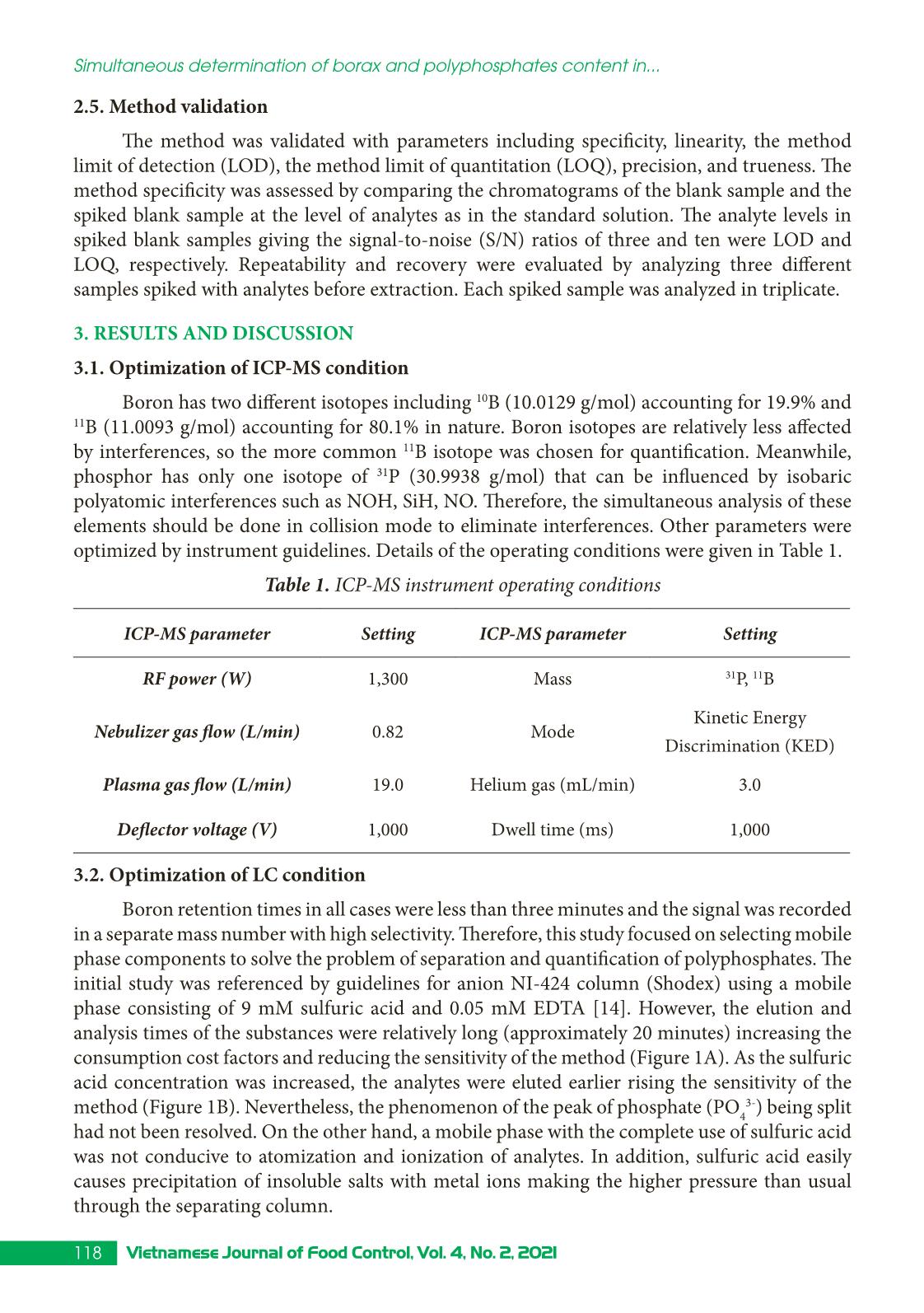 Simultaneous determination of borax and polyphosphates content in food by liquid chromatography inductively coupled plasma mass spectrometry (LC-ICP-MS) trang 4