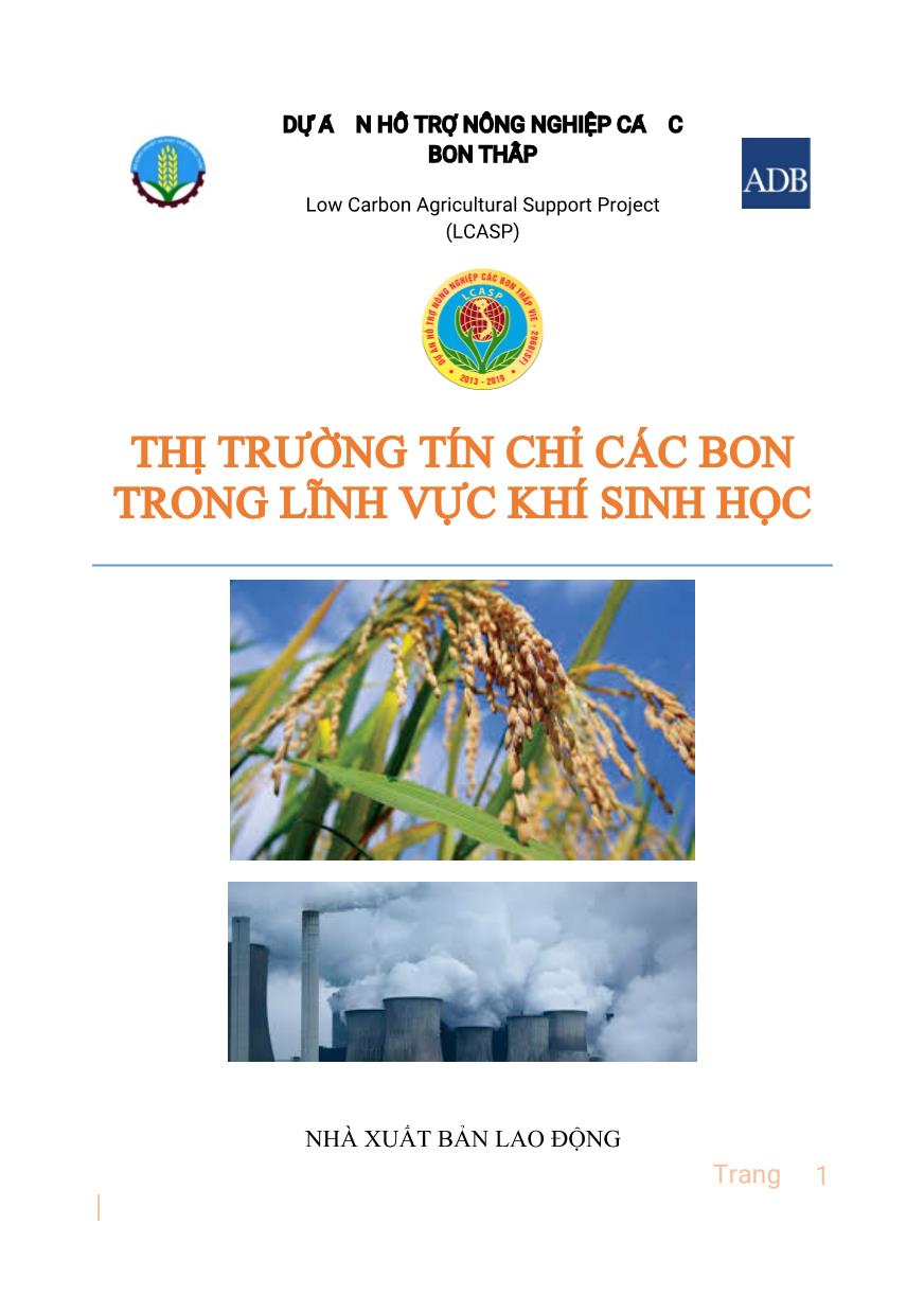 Tài liệu Thị trường tín chỉ các bon trong lĩnh vực khí sinh học trang 1