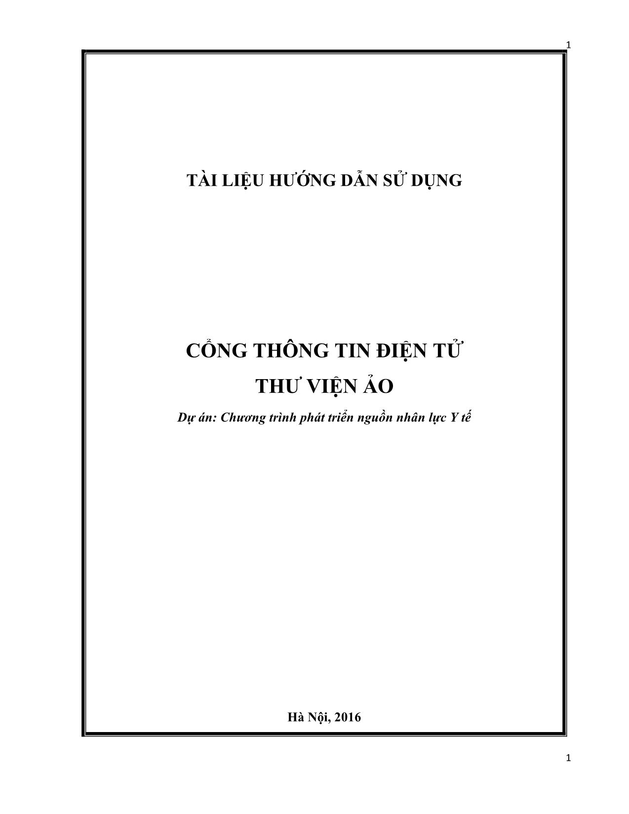 Tài liệu Cổng thông tin điện tử thư viện ảo trang 1