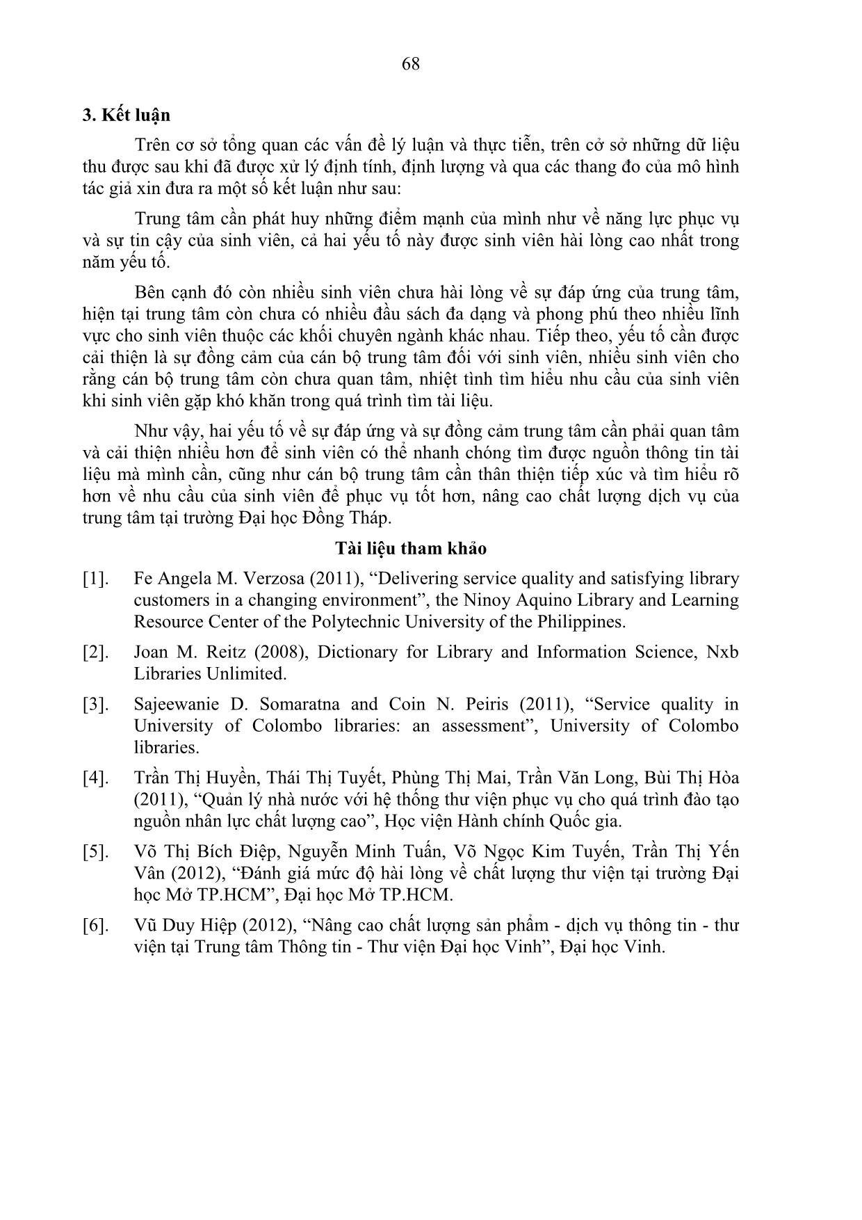 Giải pháp nâng cao chất lượng dịch vụ của trung tâm thông tin - Thư viện Lê Vũ Hùng tại trường Đại học Đồng Tháp trang 8