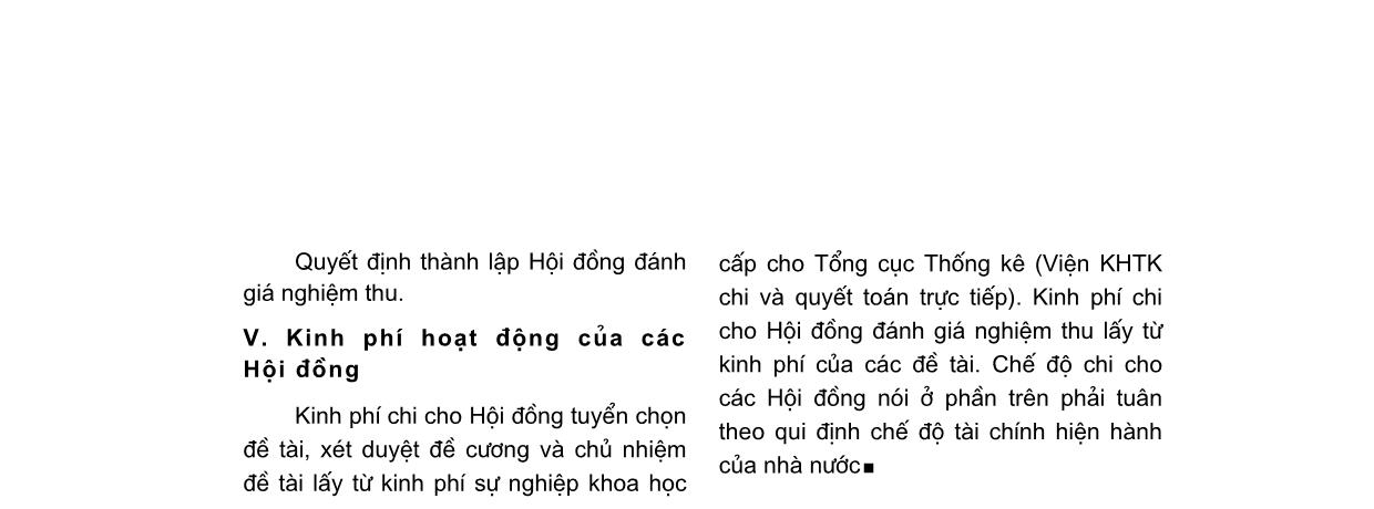 Một số kiến nghị về qui trình quản lý đề tài khoa học của tổng cục thống kê trang 5