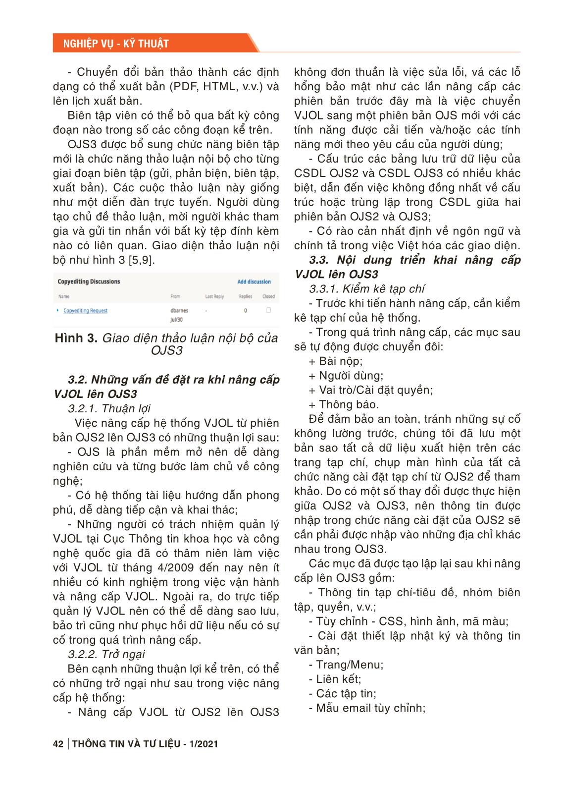 Nâng cấp phần mềm quản lý hệ thống tạp chí khoa học Việt Nam trực tuyến (vjol) từ phiên bản ojs2.x lên ojs3.x tại cục thông tin khoa học và công nghệ quốc gia trang 4