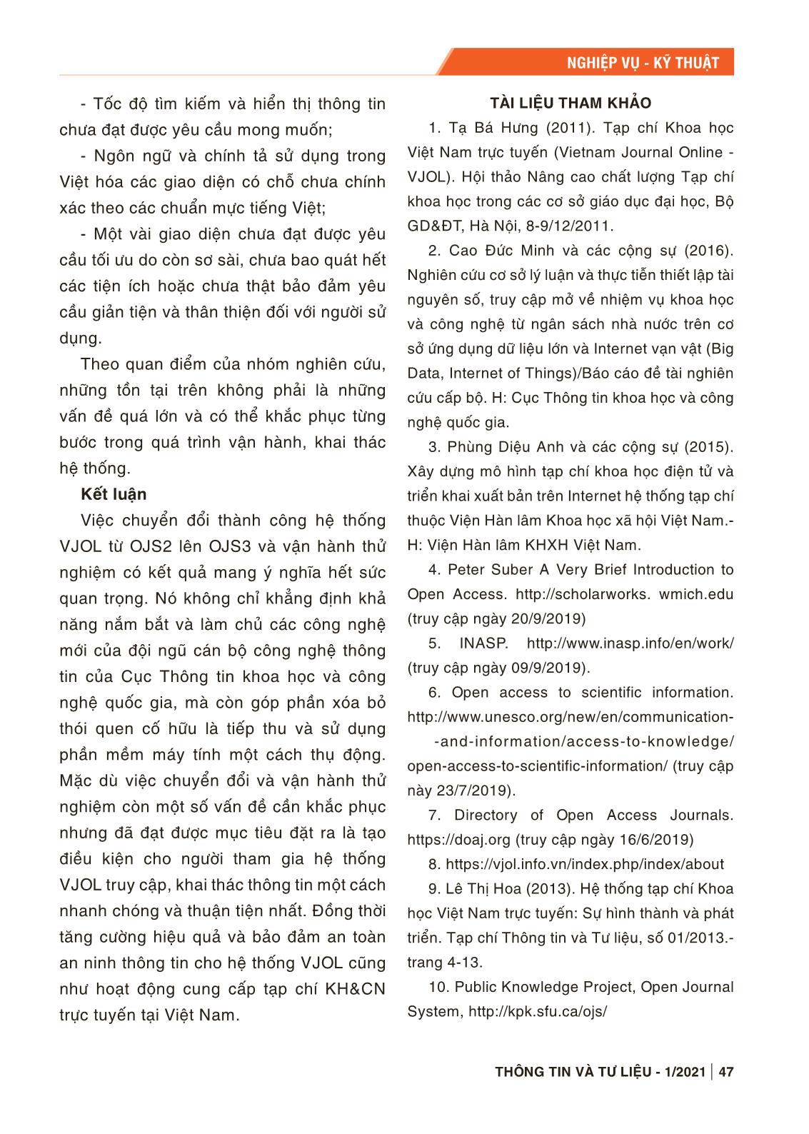 Nâng cấp phần mềm quản lý hệ thống tạp chí khoa học Việt Nam trực tuyến (vjol) từ phiên bản ojs2.x lên ojs3.x tại cục thông tin khoa học và công nghệ quốc gia trang 9