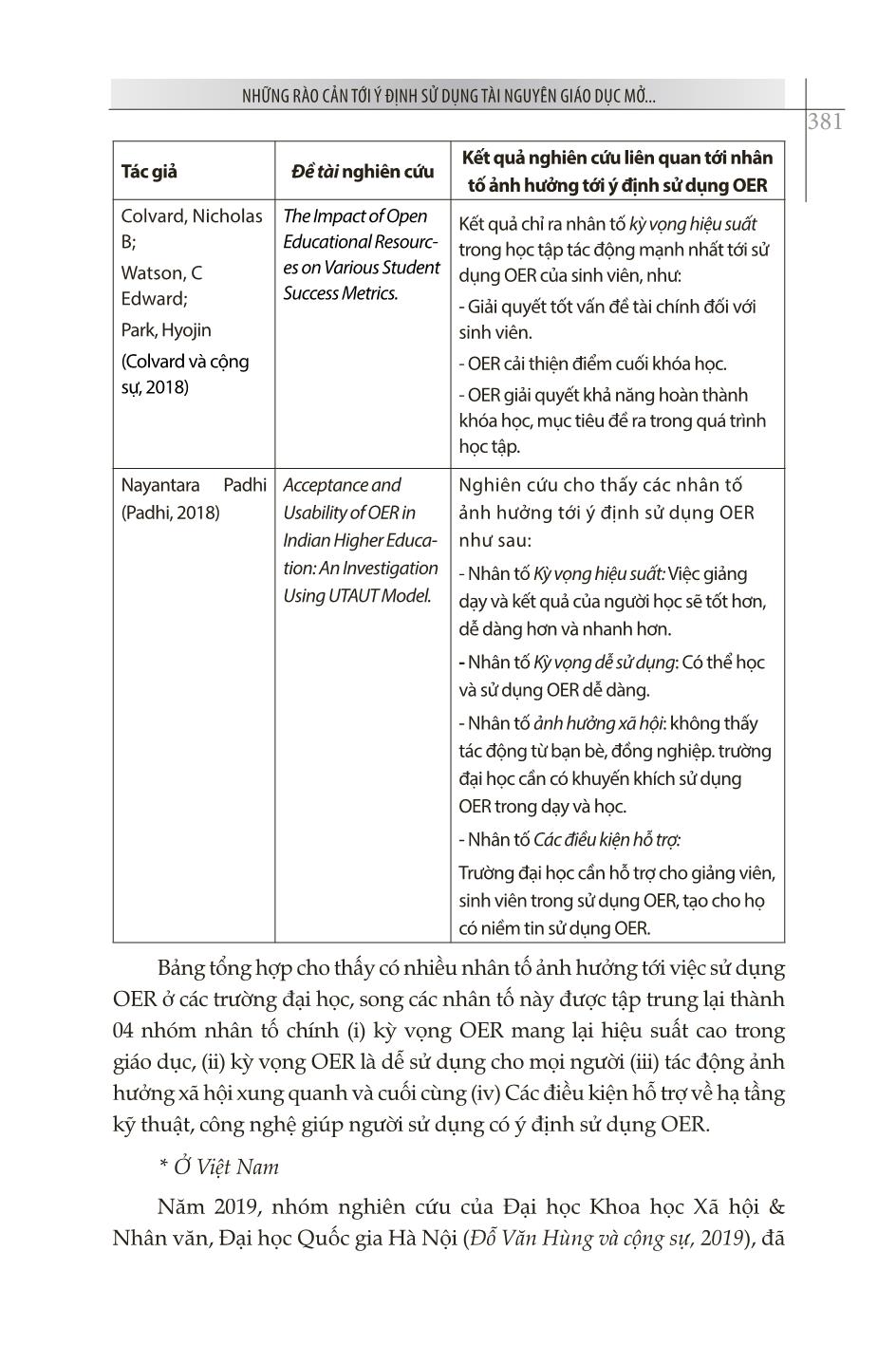 Những rào cản tới ý định sử dụng tài nguyên giáo dục mở của sinh viên tại một số trường đại học ở Việt Nam trang 5