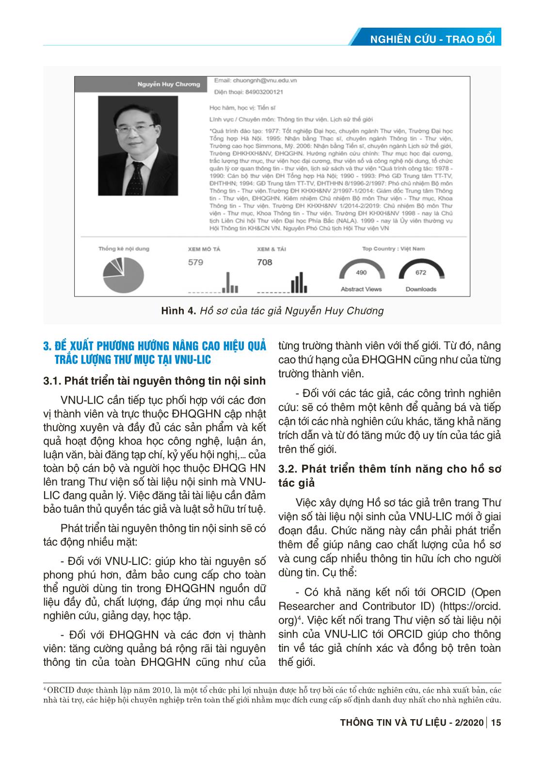 Tăng cường trích dẫn và ảnh hưởng học thuật của đại học Quốc gia Hà Nội thông qua trắc lượng thư mục VNU-LIC trang 5