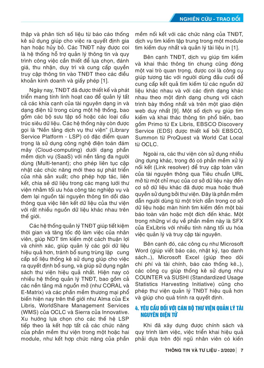 Tối đa hóa hiệu quả quản lý tài nguyên điện tử tại các thư viện: Một cách tiếp cận hệ thống trang 5