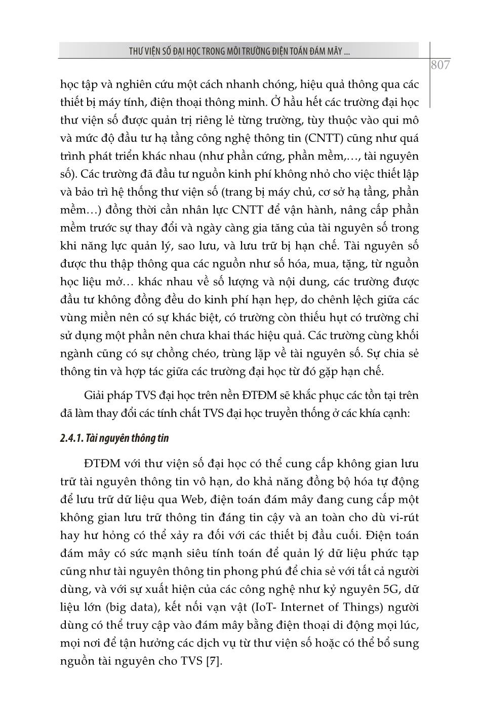 Thư viện số đại học trong môi trường điện toán đám mây - Các vấn đề an toàn thông tin và toàn vẹn dữ liệu số trang 7