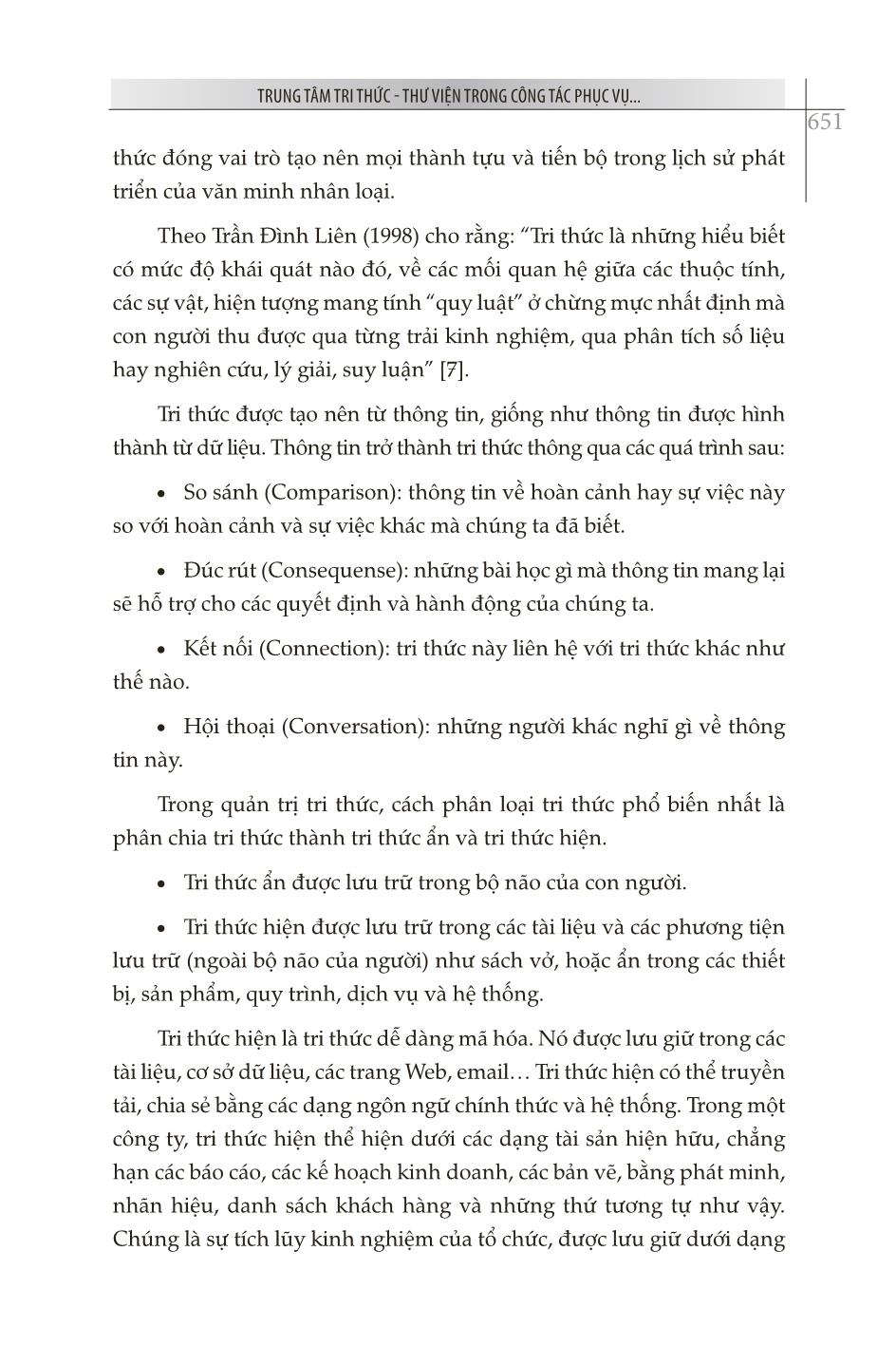 Trung tâm tri thức - Thư viện trong công tác phục vụ người dùng tin: Nghiên cứu tại phòng dịch vụ thông tin tổng hợp, VNU-LIC trang 3