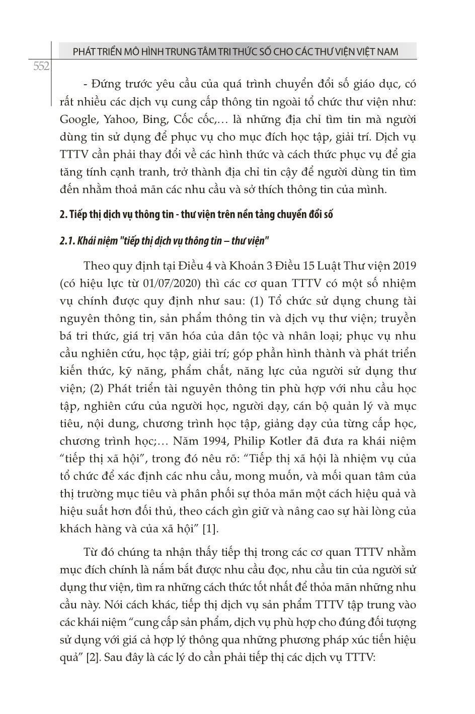 Ứng dụng phương tiện truyền thông xã hội để tiếp thị dịch vụ thông tin – thư viện đáp ứng yêu cầu chuyển đổi số trong giáo dục đại học trang 6