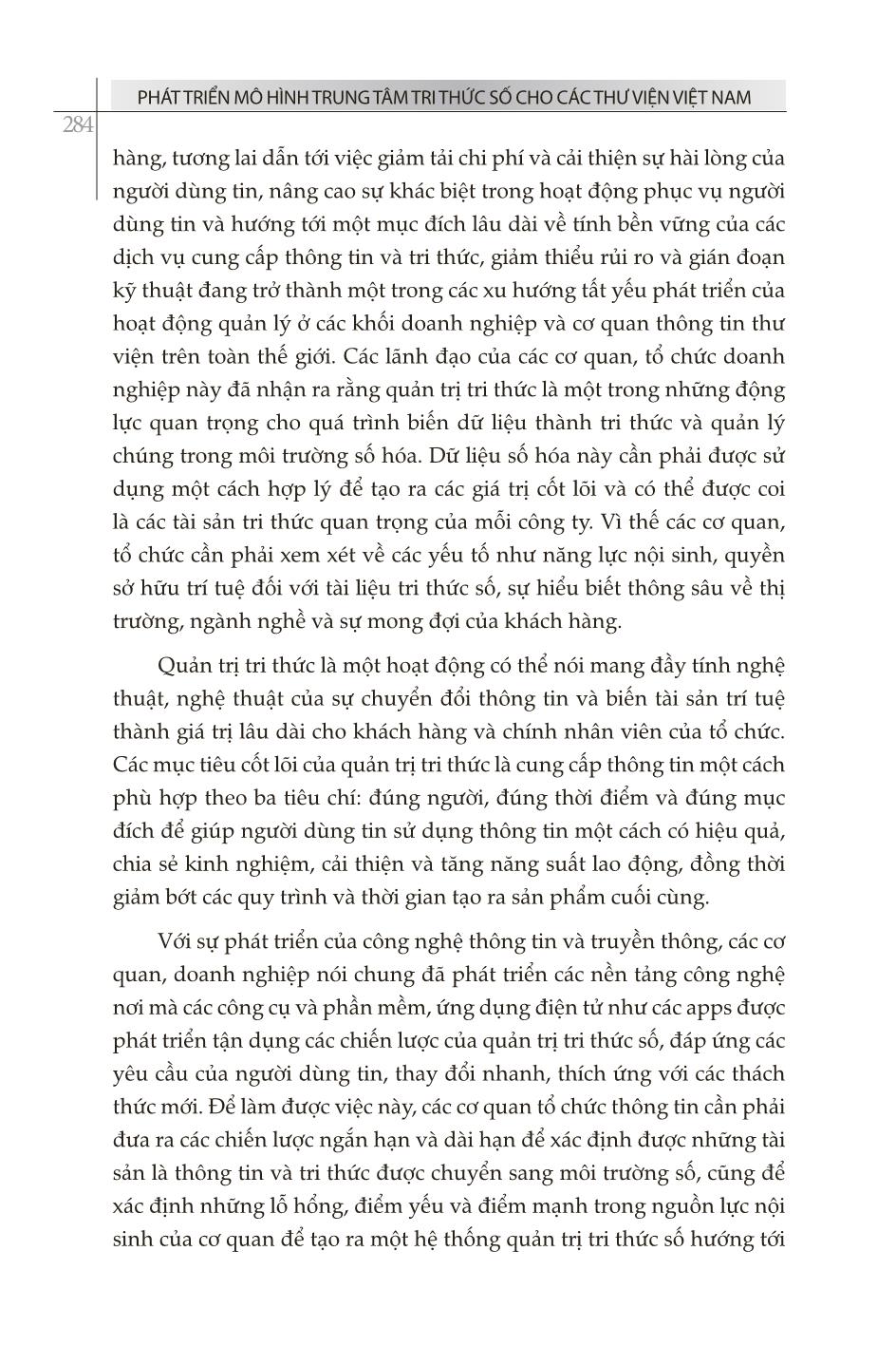 Ứng dụng quản trị tri thức số vào các cơ quan và tổ chức thông tin tại Việt Nam: Một số khó khăn,  thách thức và cơ hội trang 2