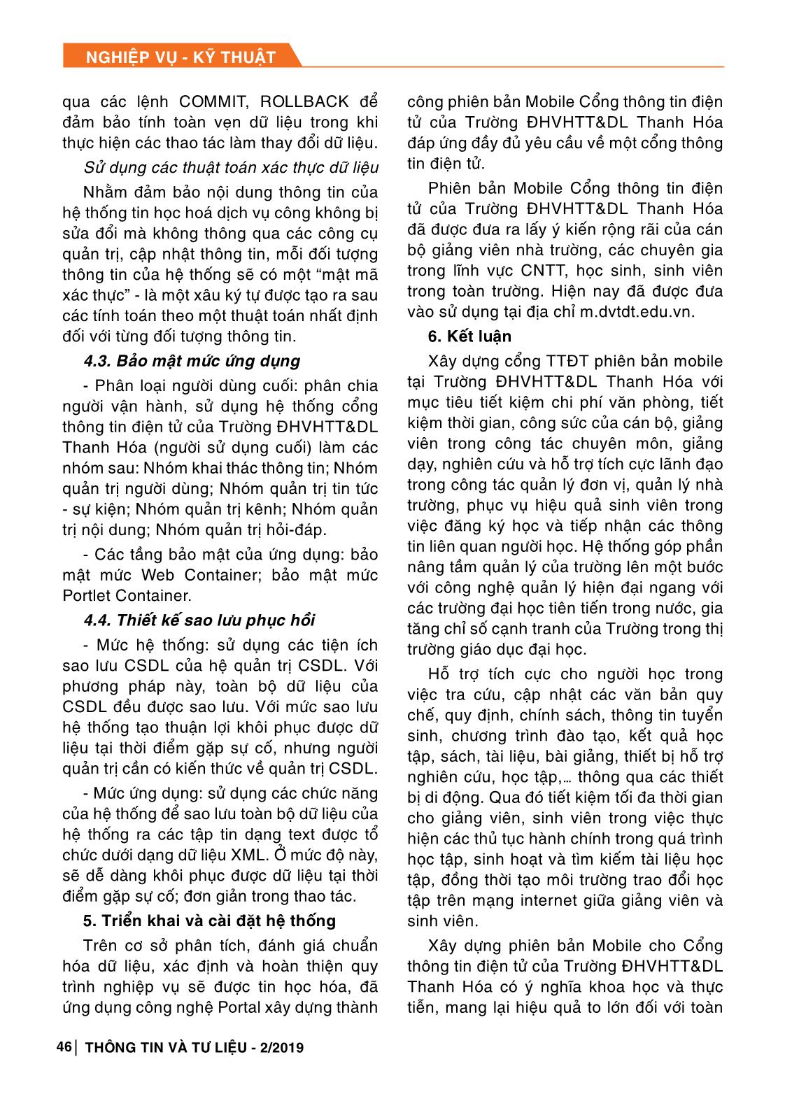 Xây dựng phiên bản Mobile cho cổng thông tin điện tử trường đại học văn hóa, thể thao và du lịch Thanh Hóa trang 6