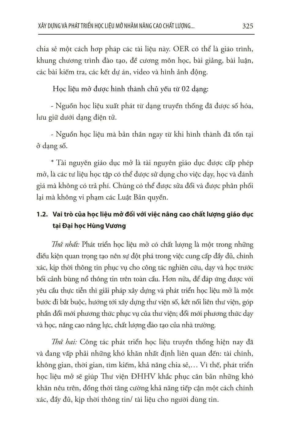 Xây dựng và phát triển học liệu mở nhằm nâng cao chất lượng giáo dục tại trường Đại học Hùng Vương, Phú Thọ trang 3
