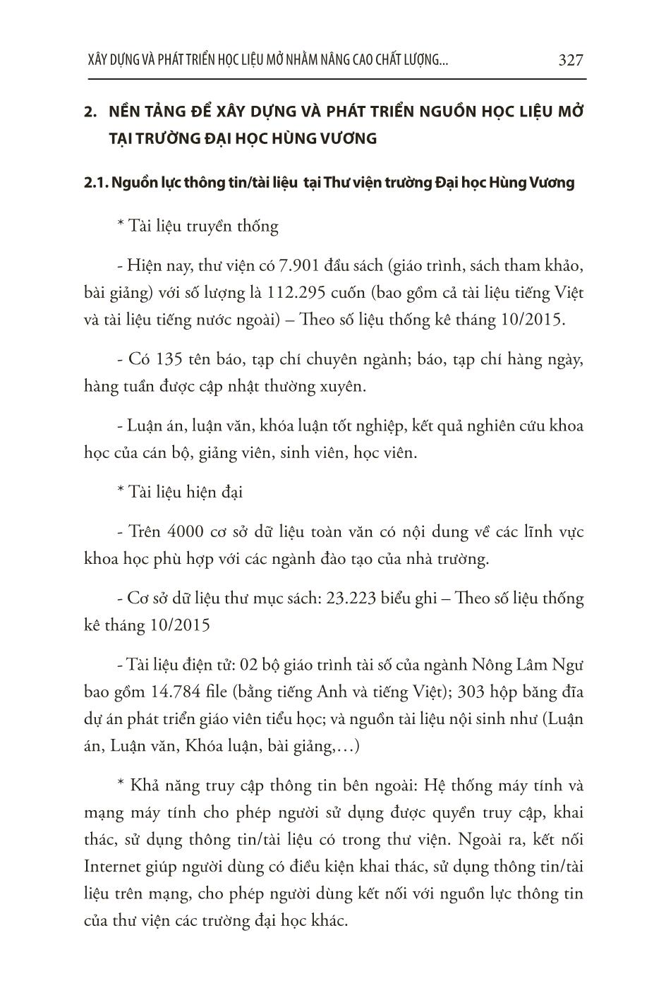 Xây dựng và phát triển học liệu mở nhằm nâng cao chất lượng giáo dục tại trường Đại học Hùng Vương, Phú Thọ trang 5