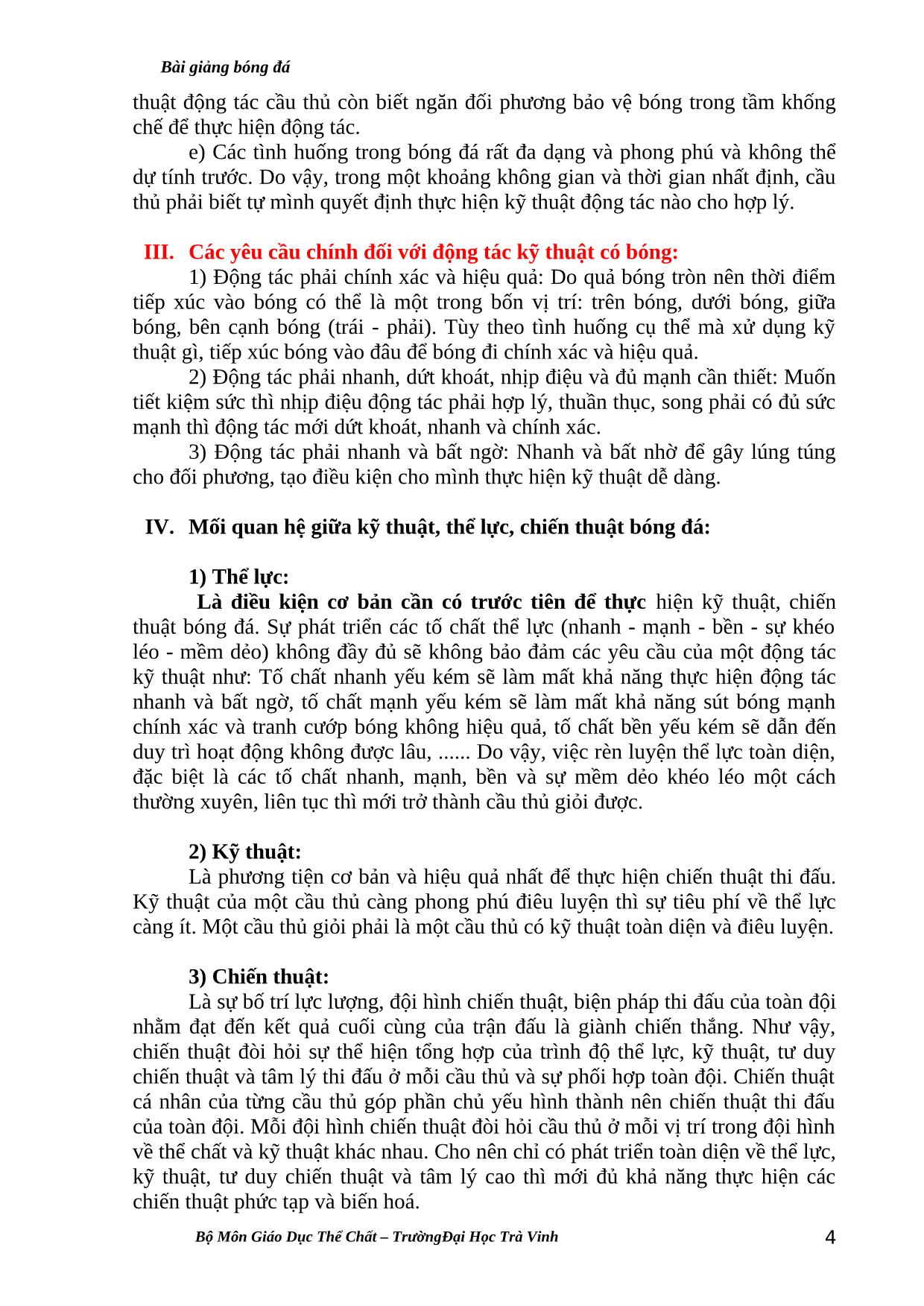 Giáo trình Bóng đá trang 4