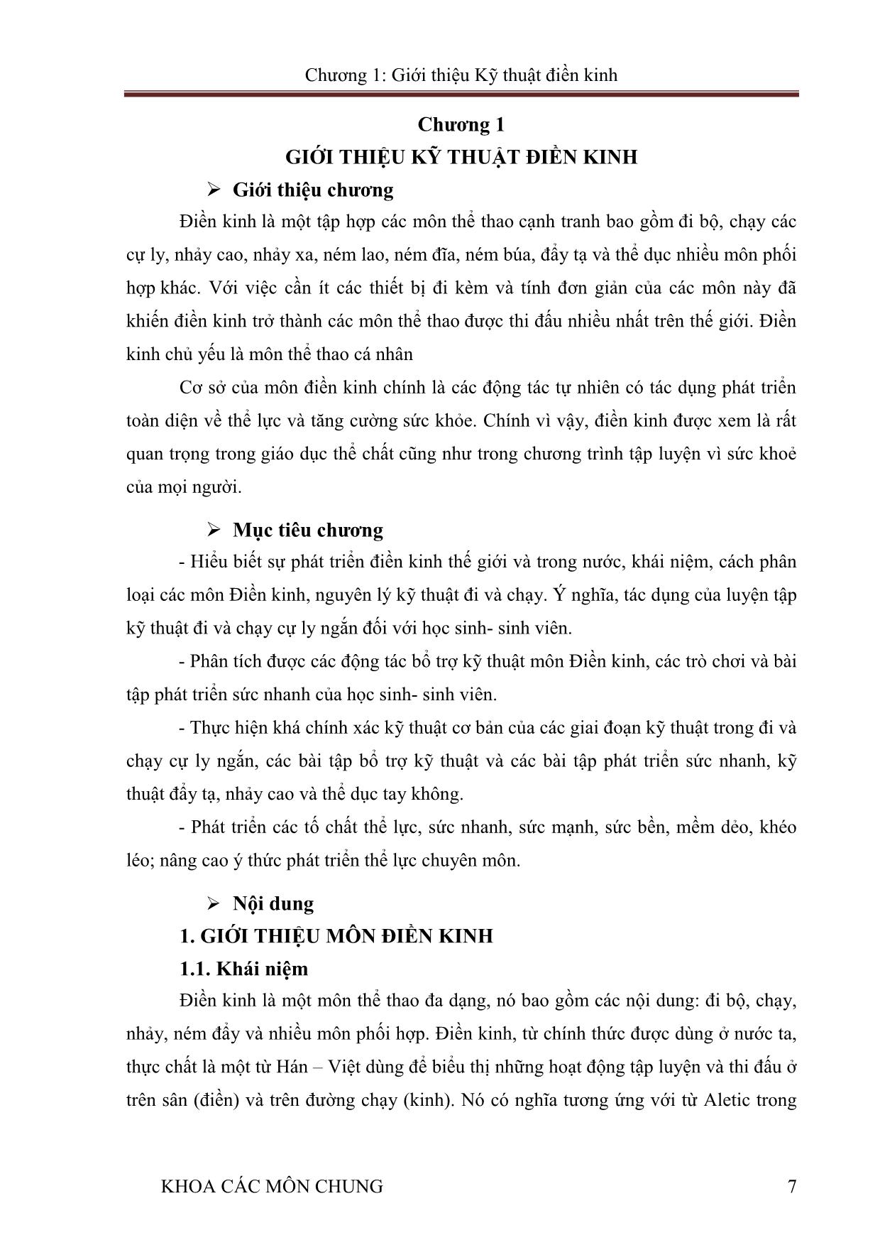 Giáo trình Điền kinh trang 7