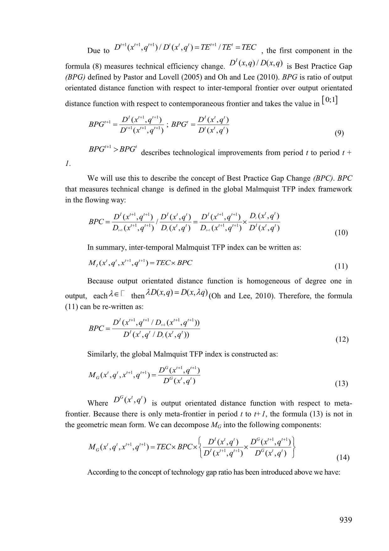 Analysis technical efficiency, technological gap and total factor productivity of vietnamese textile and garment industries trang 5