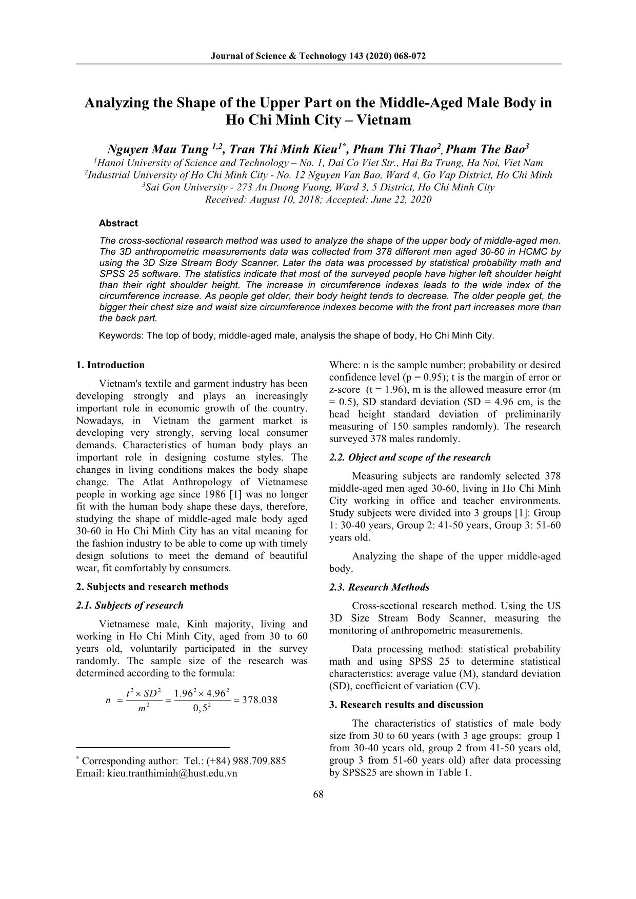 Analyzing the shape of the upper part on the middle-Aged male body in Ho Chi Minh city – Viet Nam trang 1