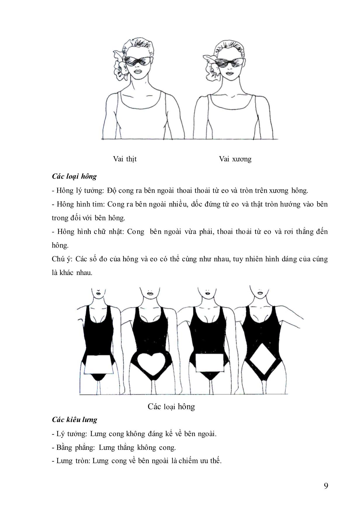 Giáo trình Thiết kế mẫu trang phục cơ bản trang 9