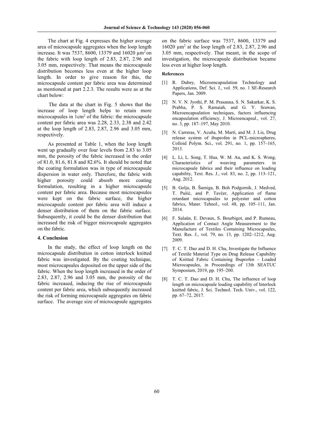 Influence of loop length on microcapsule distribution in cotton interlock knitted fabric trang 5