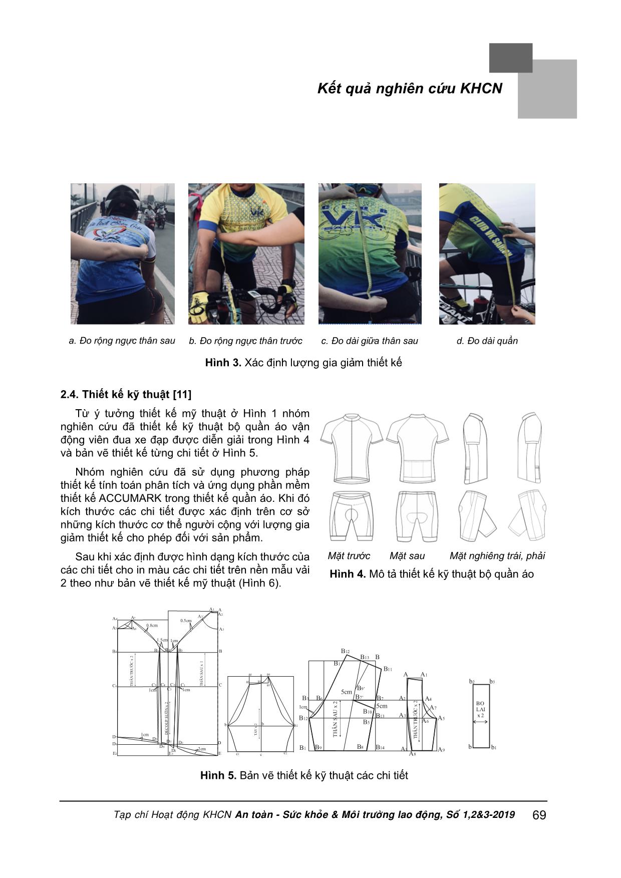 Nghiên cứu thiết kế quần áo cho nam vận động viên đua xe đạp lứa tuổi từ 18-25 trang 5