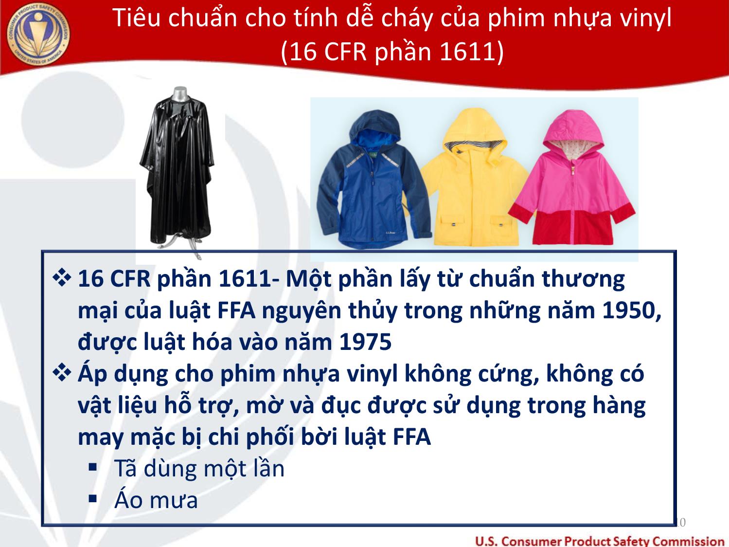 Bài giảng Ủy ban an toàn sản phẩm tiêu dùng Hoa Kỳ trang 10