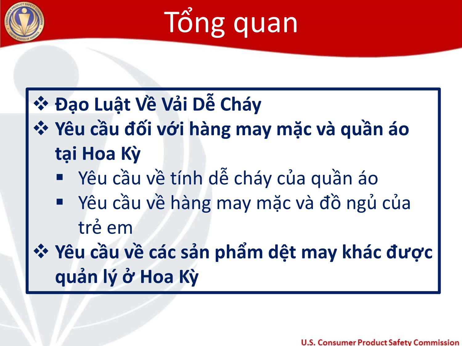 Bài giảng Ủy ban an toàn sản phẩm tiêu dùng Hoa Kỳ trang 2