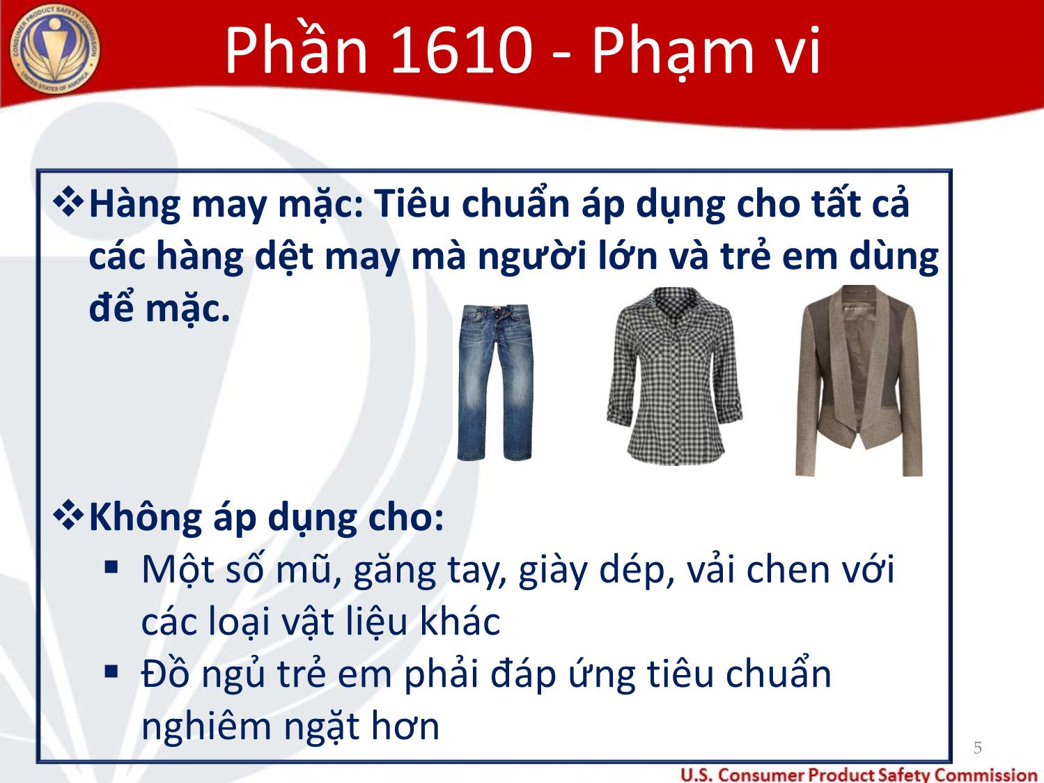 Bài giảng Ủy ban an toàn sản phẩm tiêu dùng Hoa Kỳ trang 5