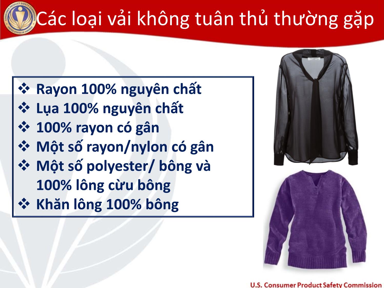 Bài giảng Ủy ban an toàn sản phẩm tiêu dùng Hoa Kỳ trang 9