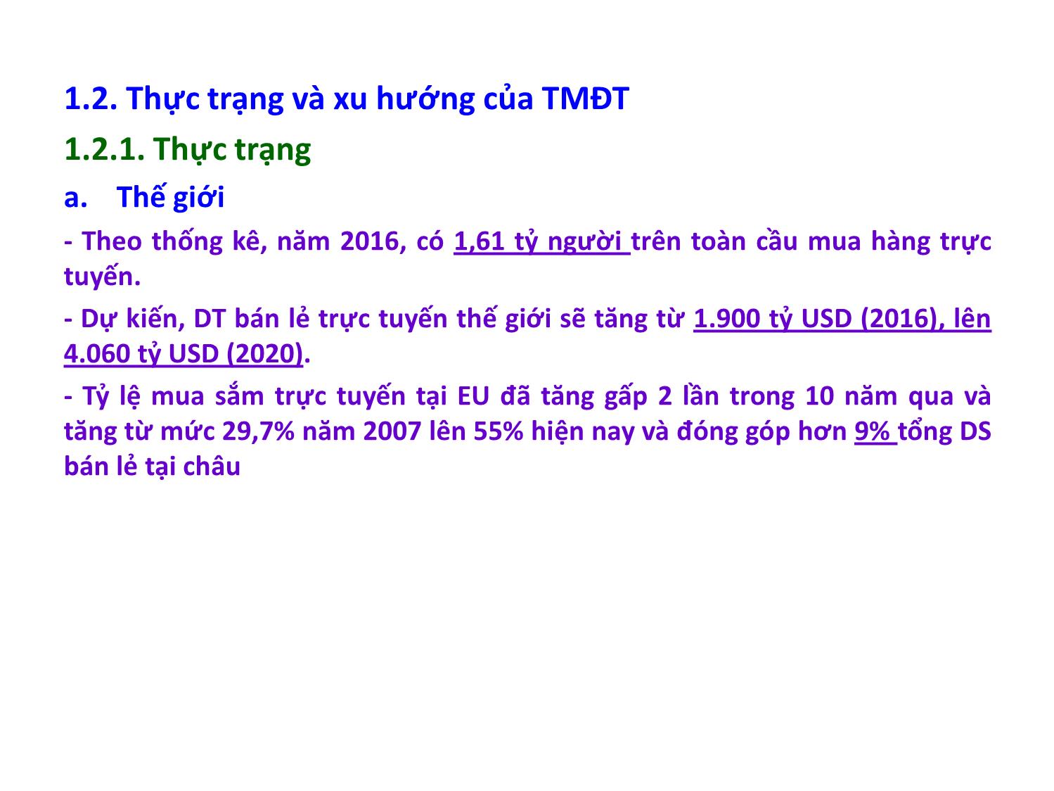 Bài giảng Thương mại điện tử căn bản - Chương 1: Tổng quan về thương mại điện tử - Nguyễn Anh Tuấn trang 8