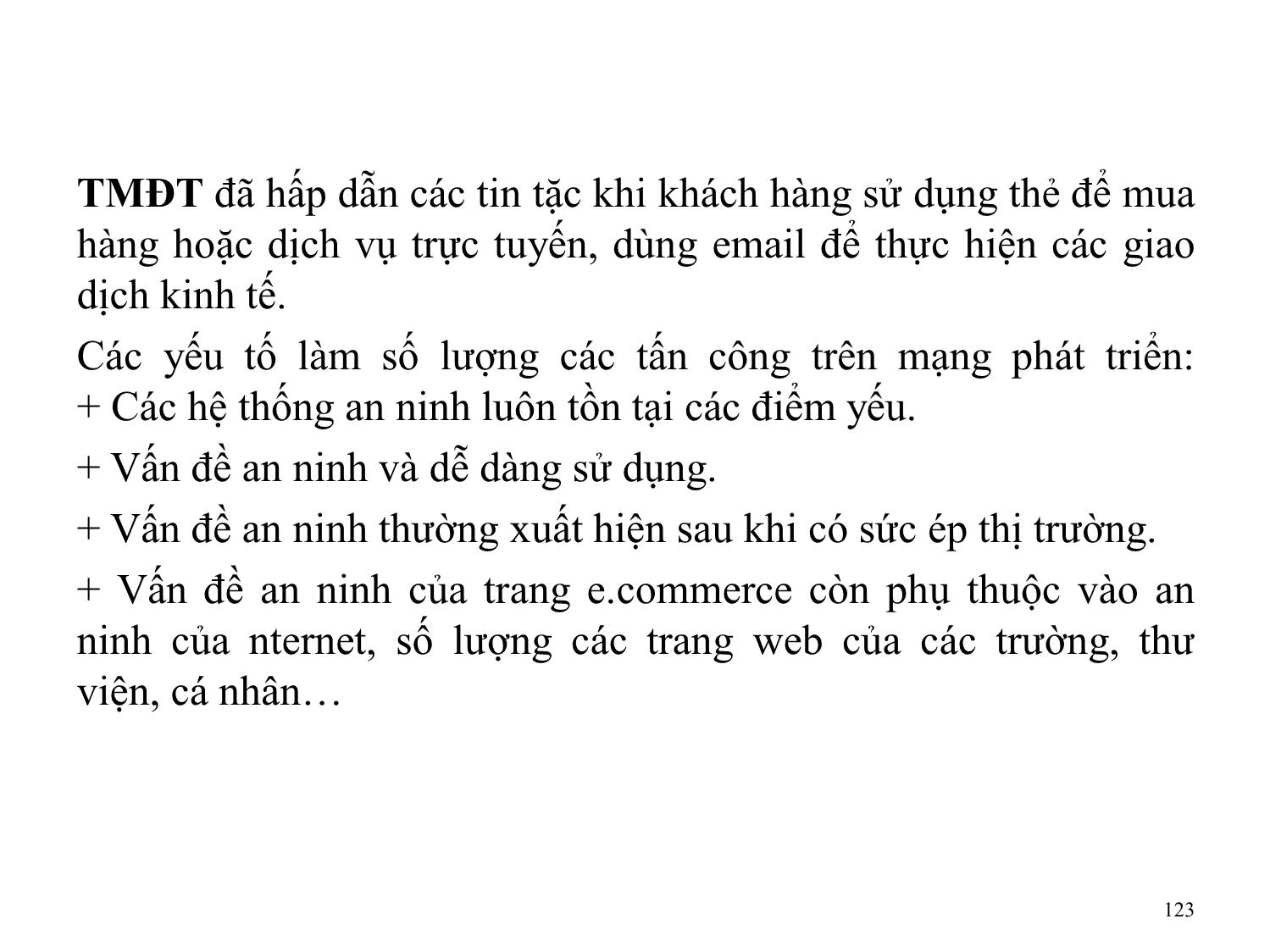 Bài giảng Thương mại điện tử căn bản - Chương 3: An ninh thương mại điện tử - Nguyễn Anh Tuấn trang 3